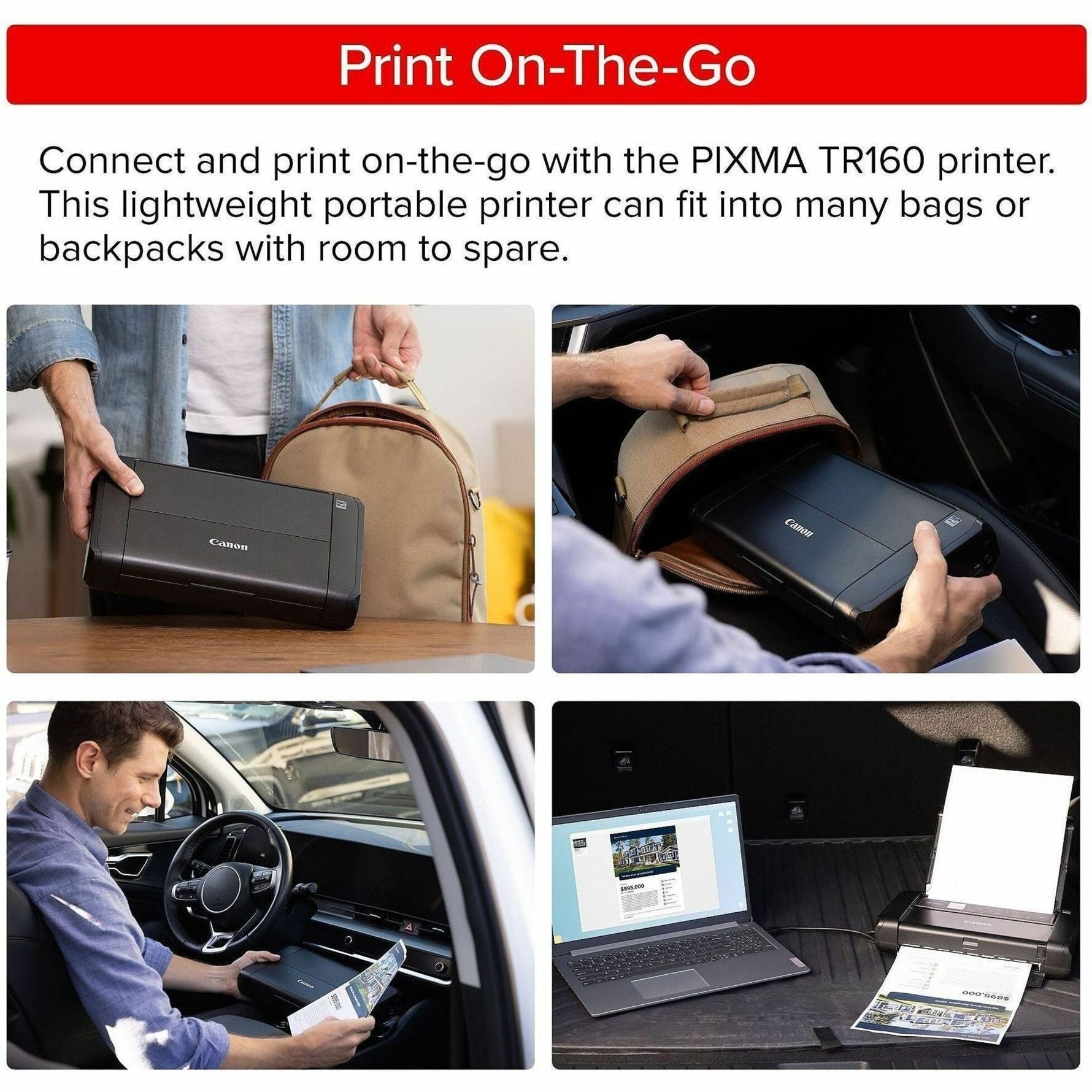 Canon PIXMA TR160 Portable Wired/Wireless Inkjet Printer - Colour - Soundz Store AUSTRALIA