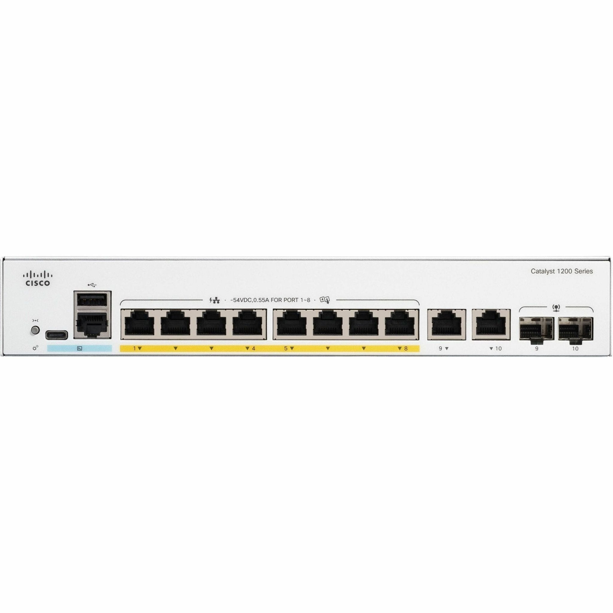 Cisco Catalyst 1200 C1200-8P-E-2G 10 Ports Manageable Ethernet Switch - Gigabit Ethernet - 1000Base-X, 10/100/1000Base-T - Soundz Store AUSTRALIA