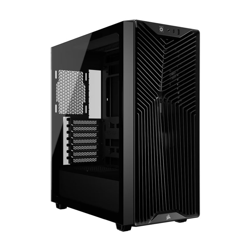 Corsair 3200D RS Mid-Tower PC Case - Black, ATX mATX ITX, TG panel, 400mm GPU, 165mm CPU, 360mm rad, USB-C, 7 slots, 2x2.5 1x3.5, 2yr wty, steel TG - Soundz Store AUSTRALIA
