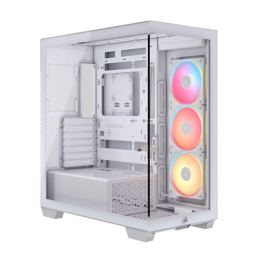Corsair 3500X LX-R RGB iCUE LINK Mid-Tower PC Case - White, E-ATX, Side 360mm Rad, Glass Panels, USB-C, RS ARGB Fans, 425mm GPU, iCUE LINK Ready - Soundz Store AUSTRALIA