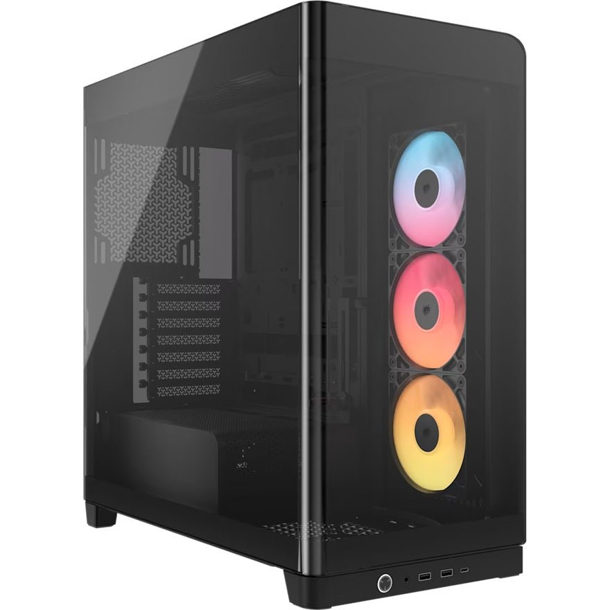 Corsair FRAME 4500X RS-R ARGB Panoramic Glass Mid-Tower PC Case - Black, 478x499x246mm, E-ATX, 460mm GPU, 185mm CPU, USB-C, ARGB, 360mm rad, 11.58kg - Soundz Store AUSTRALIA