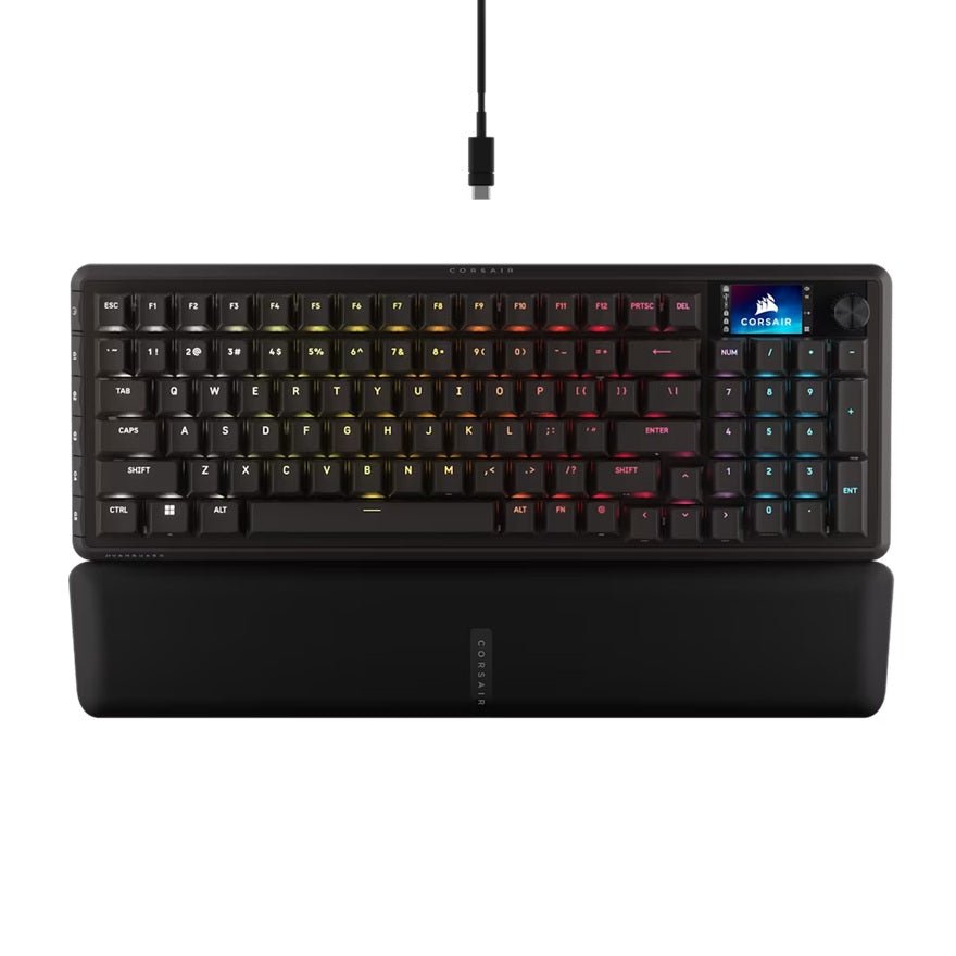 Corsair Vanguard 96 Mechanical Gaming Keyboard, CORSAIR MLX Plasma, 8kHz, NKRO, 8MB, USB3.0, magnetic wrist rest, MLX Plasma switches, wired - Soundz Store AUSTRALIA
