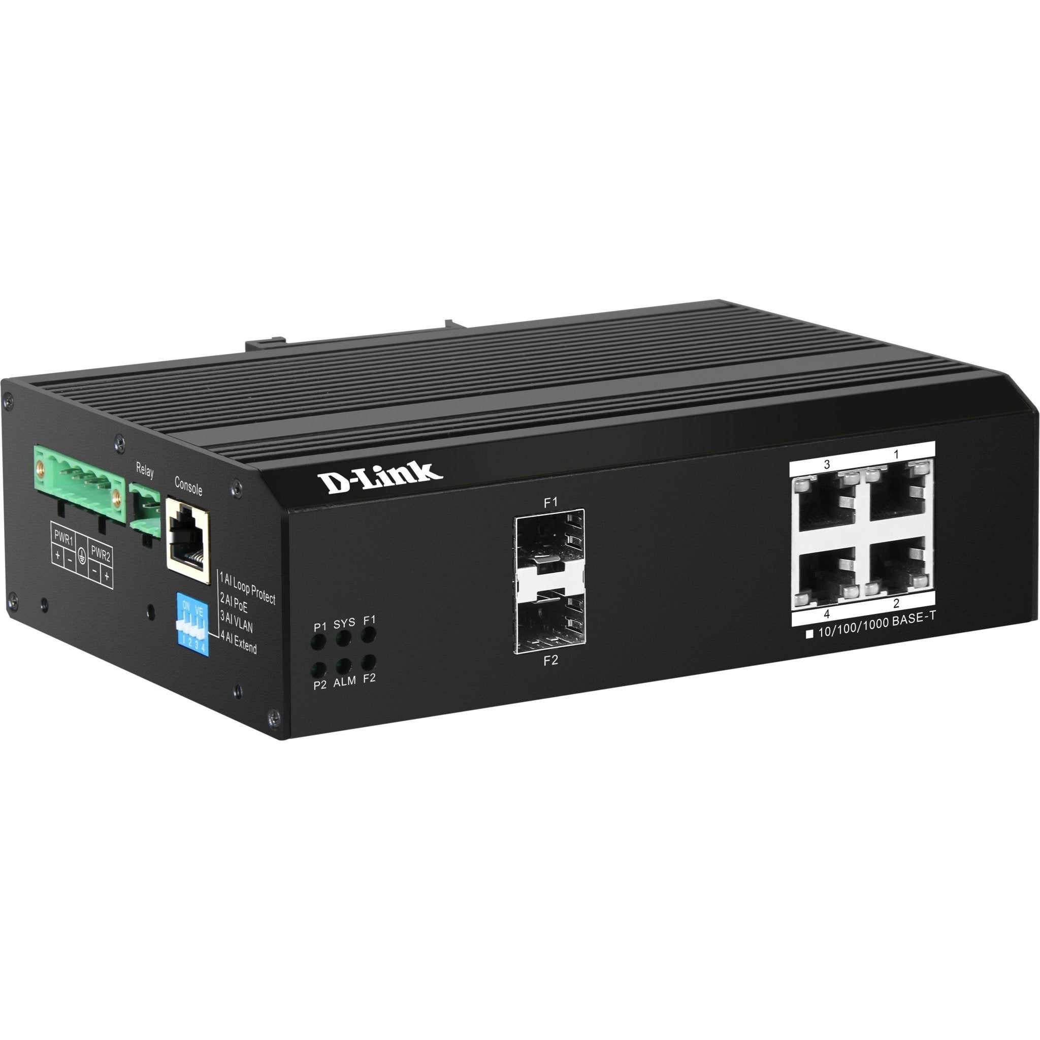 D-Link DIS-F200G DIS-F200G-6PS-E 4 Ports Manageable Ethernet Switch - Gigabit Ethernet - 10/100/1000Base-T, 1000Base-X - Soundz Store AUSTRALIA