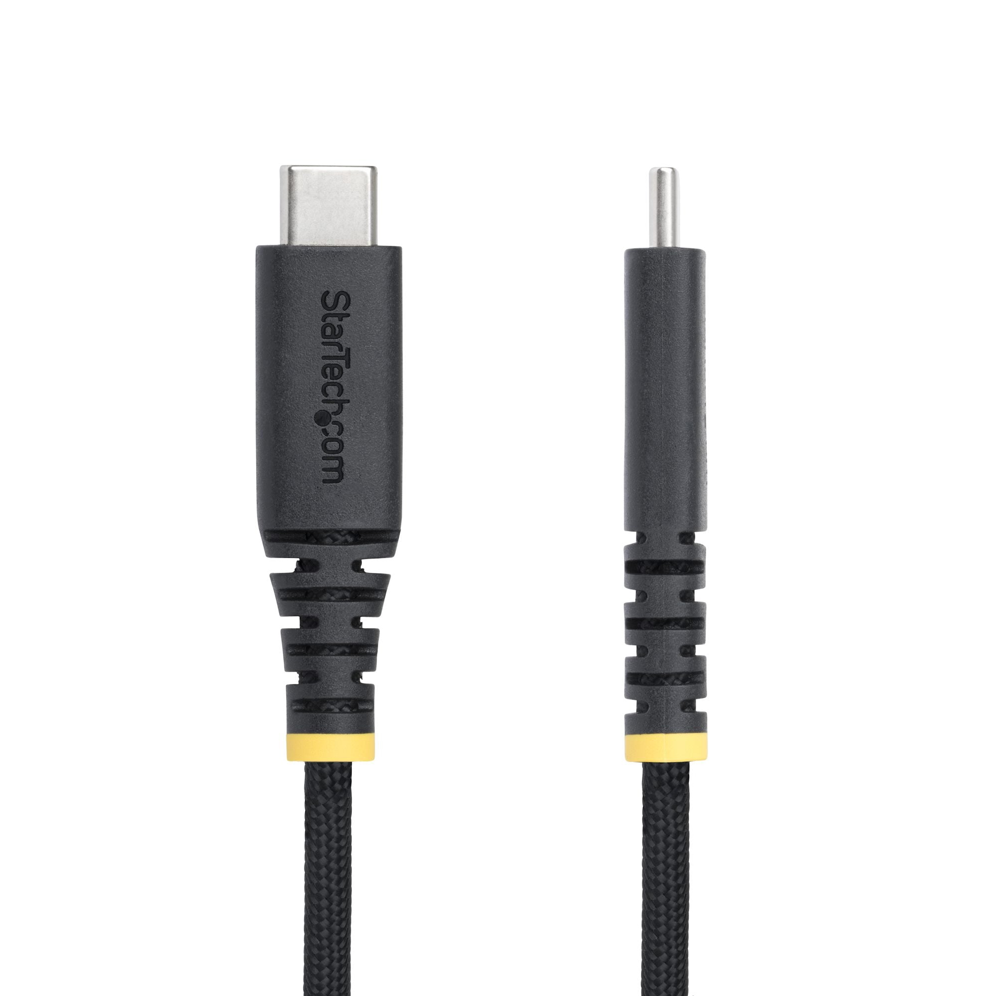StarTech.com 1m (3.3ft) USB-C Charging Cable, 240W (5A) PD EPR, Dual-Layer Silicone/Braided Jacket, USB 2.0 Laptop Charger Cable, USB-IF Certified, Rugged USB-C Charging Cord