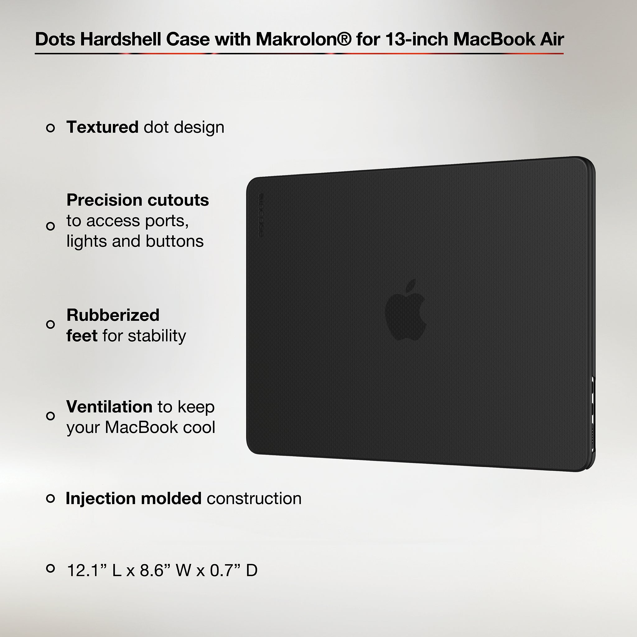 Incase Dots Hardshell Case with Makrolon® for 13-inch MacBook Air (M2-M4, 2022-2025)