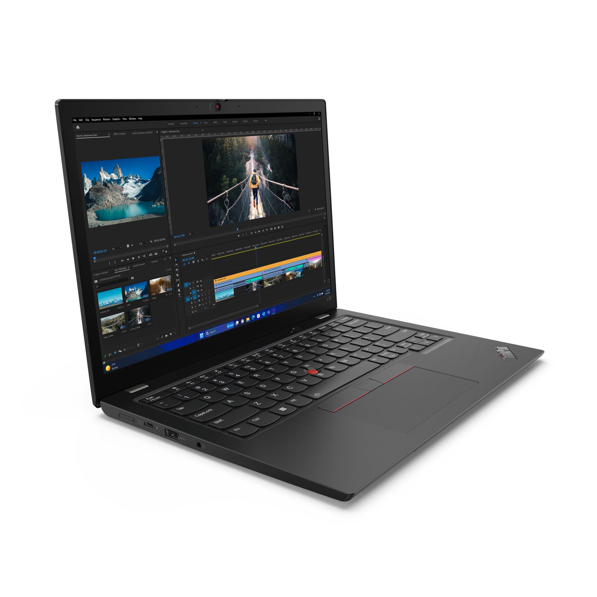 Lenovo ThinkPad L13 Gen 5 (Intel) Intel Core Ultra 5 125U Laptop 33.8 cm (13.3") WSXGA 16 GB LPDDR5-SDRAM 256 GB SSD Wi-Fi 6E (802.11ax) Windows 11 Pro English Black