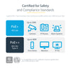 StarTech.com 0.50m CAT6a Ethernet Cable - 10 Gigabit Shielded Snagless RJ45 100W PoE Patch Cord - 10GbE STP Network Cable w/Strain Relief - Blue Fluke Tested/Wiring is UL Certified/TIA