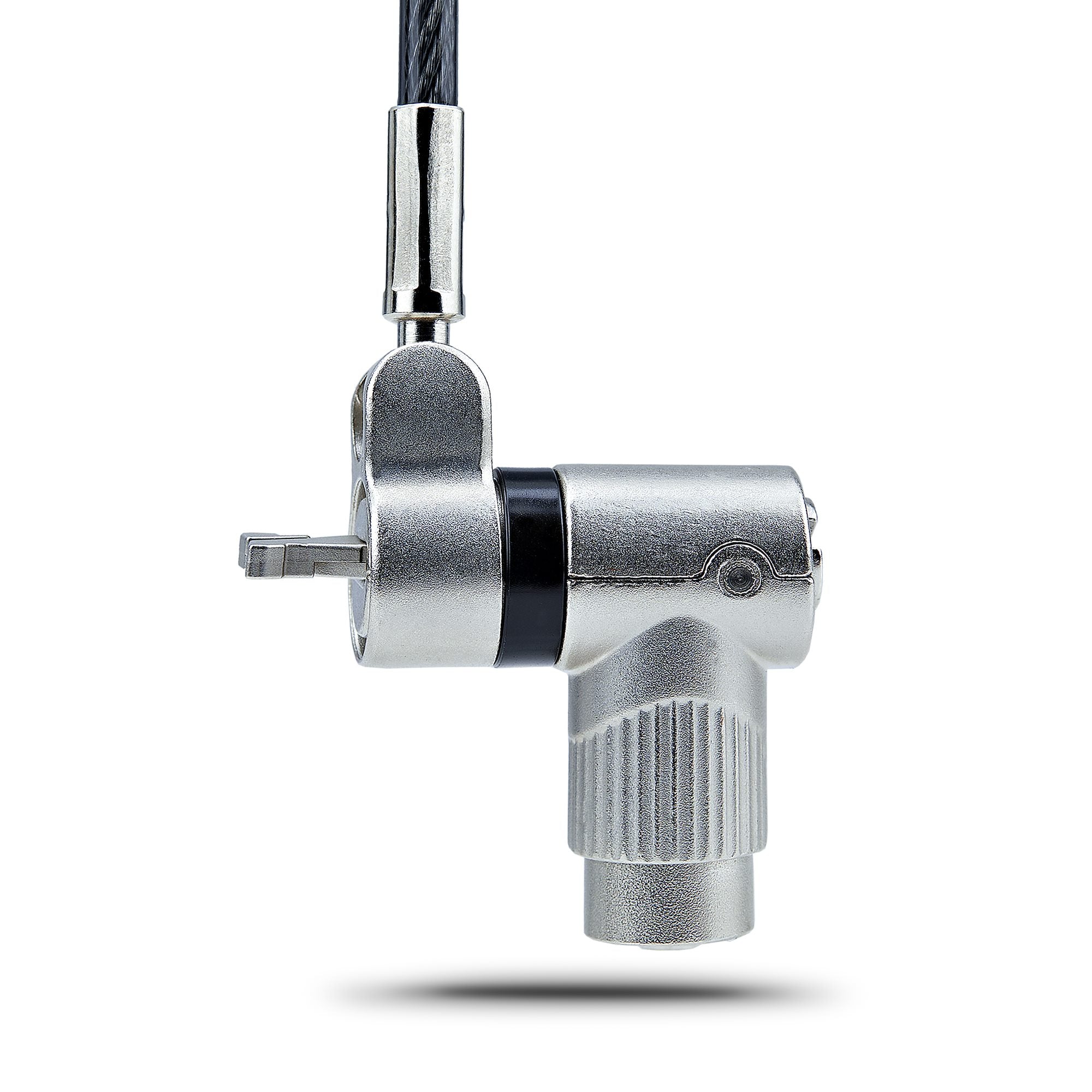 StarTech.com 3-in-1 Universal Laptop Lock 6.6ft (2m), Master Keyed Locking Cable, Computer Security, Compatible w/Noble Wedge®/Nano/K-Slot; Anti-Theft Cut-Resistant Cable