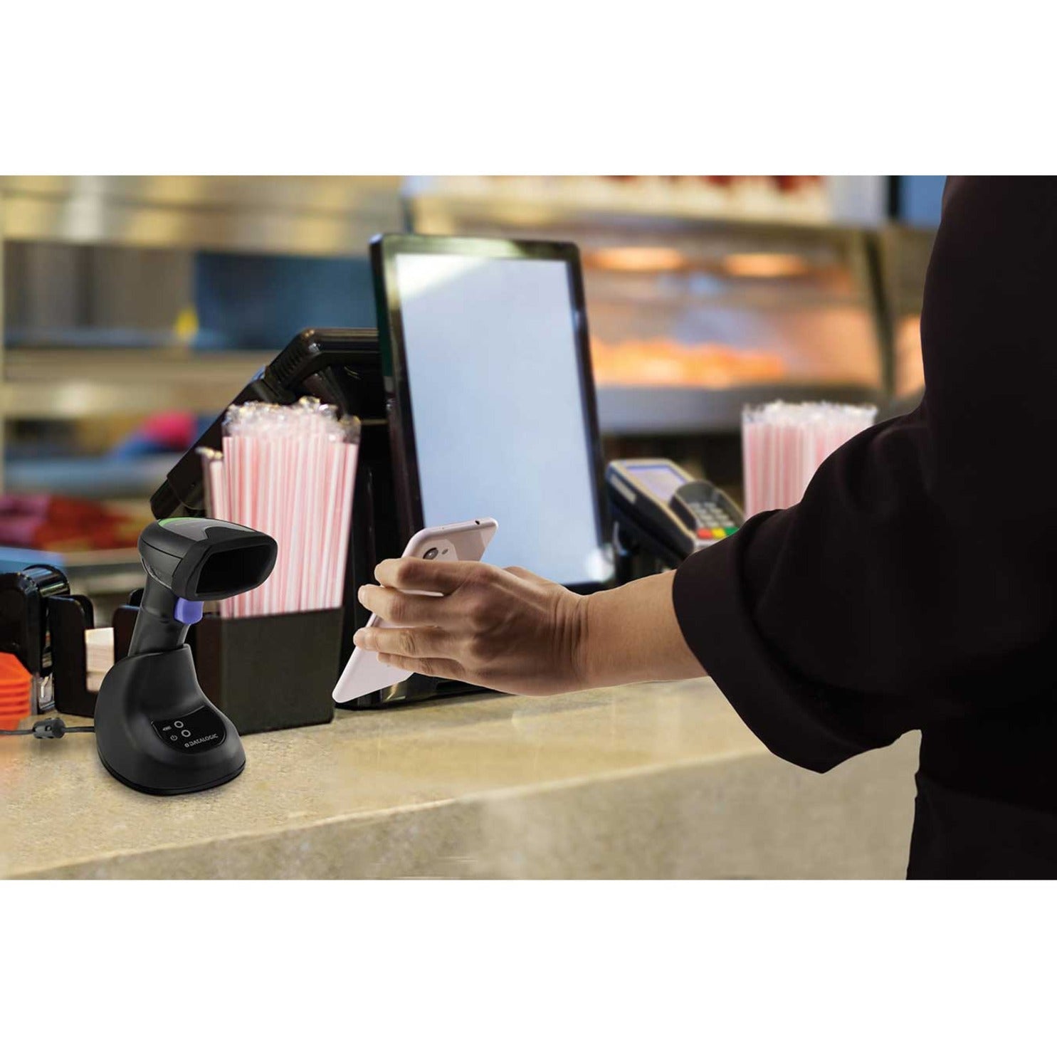 Datalogic QuickScan QW2520 Rugged Retail, Commercial Service, Hospitality, Government Handheld Barcode Scanner Kit - Cable Connectivity - Black - USB Cable Included - Soundz Store AUSTRALIA