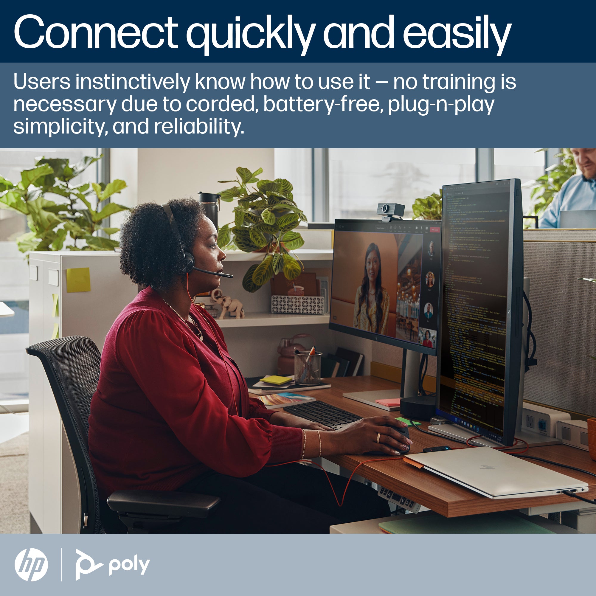 Poly Blackwire 3320 Stereo Microsoft Teams Certified USB-C Headset +USB-C/A Adapter