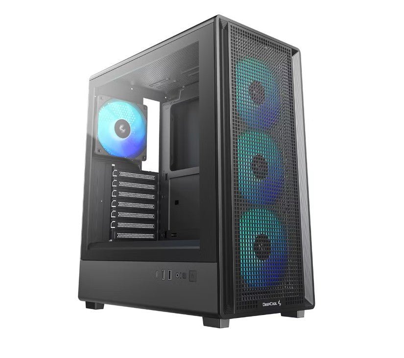 DeepCool CC550 4F High Airflow Mid Tower ATX Case, 4 Pre-Installed Fans, USB3.0 x1,USB2.0 x1,Type-C x1,Audio x1 - Soundz Store AUSTRALIA