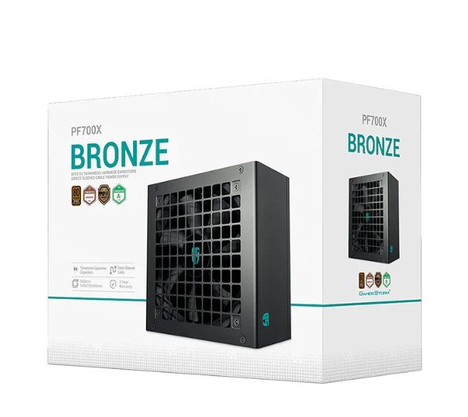 DeepCool PF700X 700W Gamer Storm 80+ Bronze/ Cybenetics ATX Power Supply 120mm Fan, Japanese & Taiwanese Capacitors, DC to DC, ATX12V V2.52 - Soundz Store AUSTRALIA