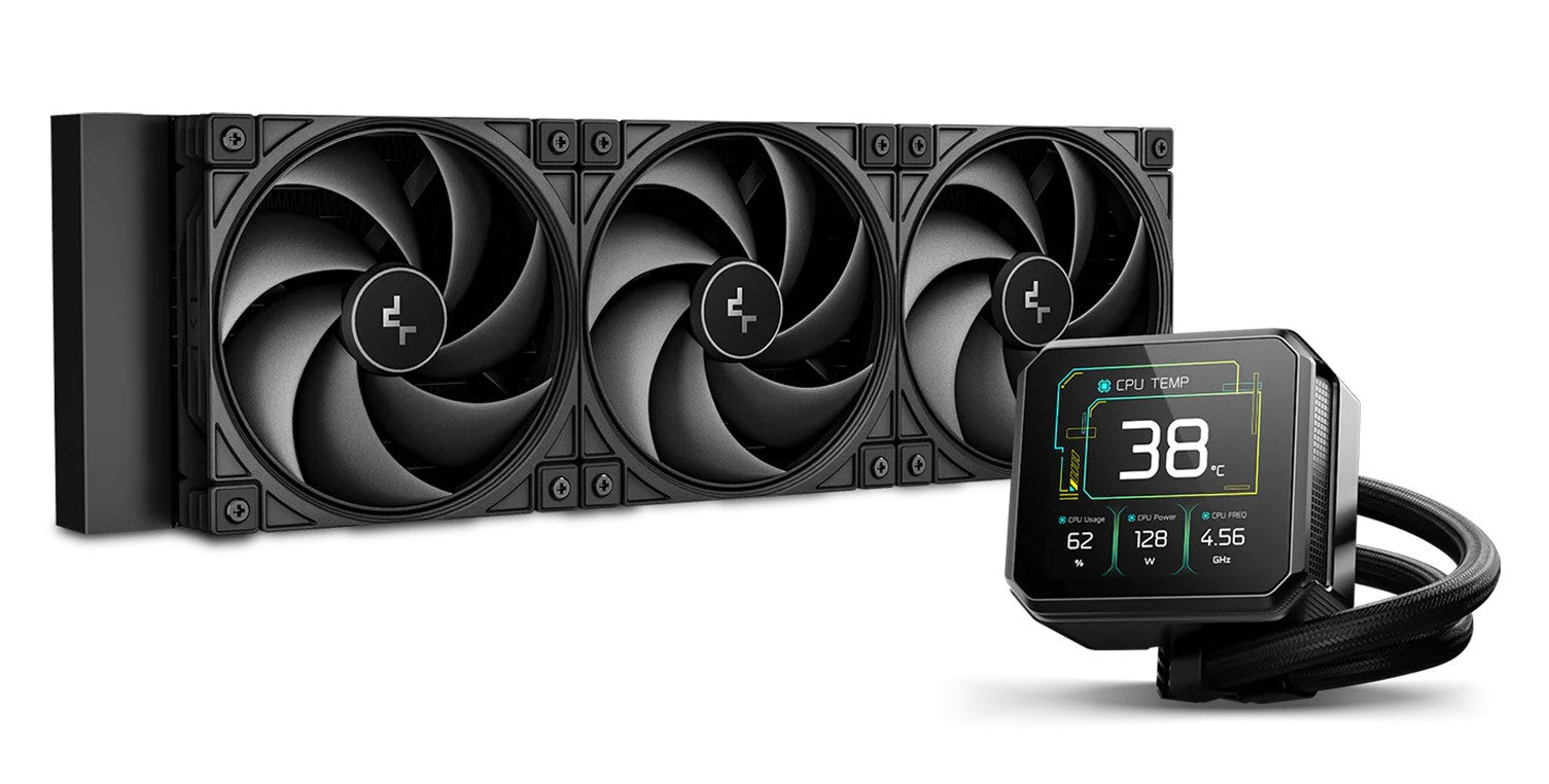 DeepCool SPARTACUS 360 Fully Customisable 6th Gen Liquid Cooler with Silent Ring Fans， 3.4' LCD - Soundz Store AUSTRALIA
