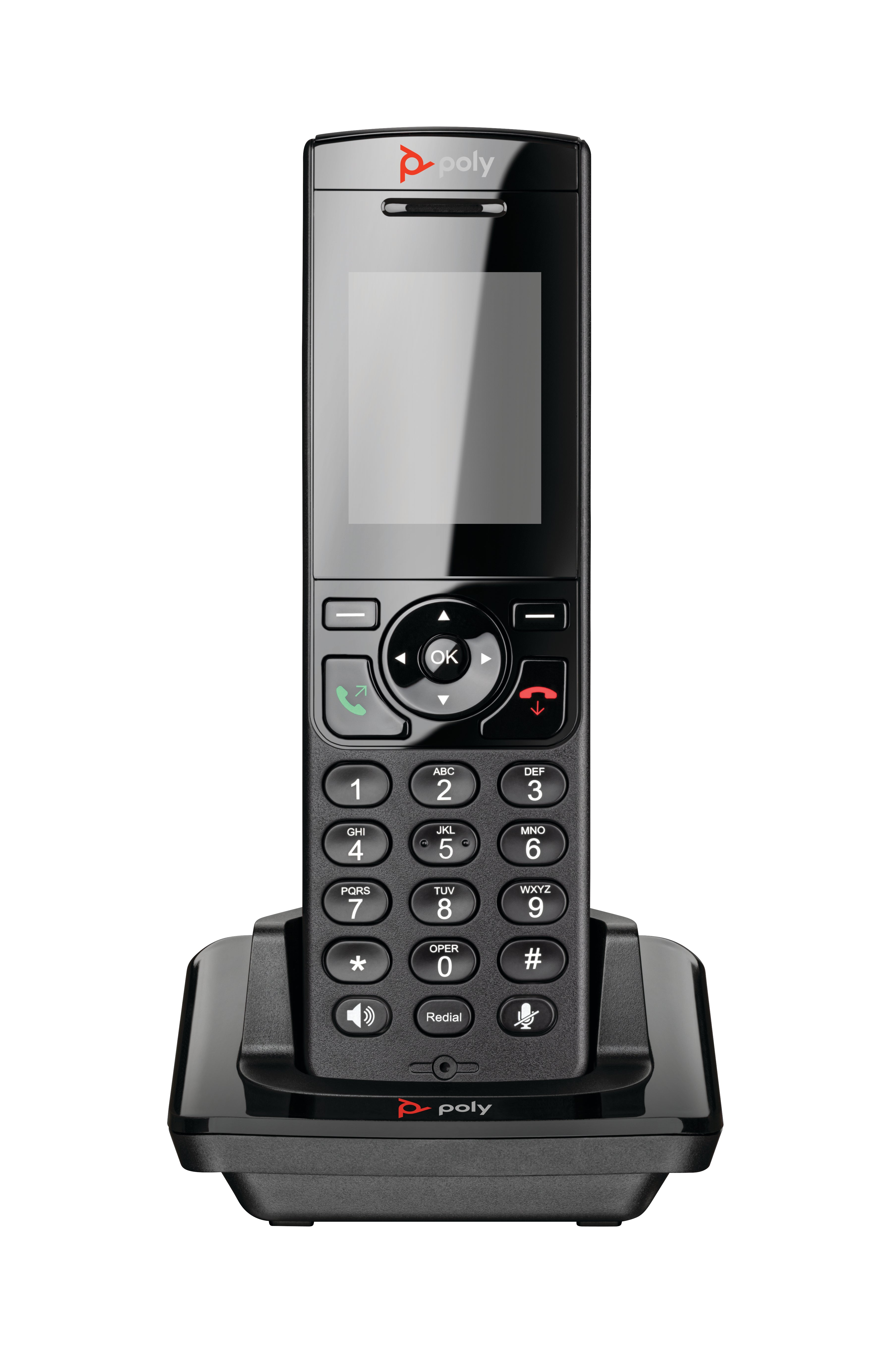 Poly VVX D230 DECT 1880-1900 MHz Base Station and DECT Phone Handset Kit with Power Supply