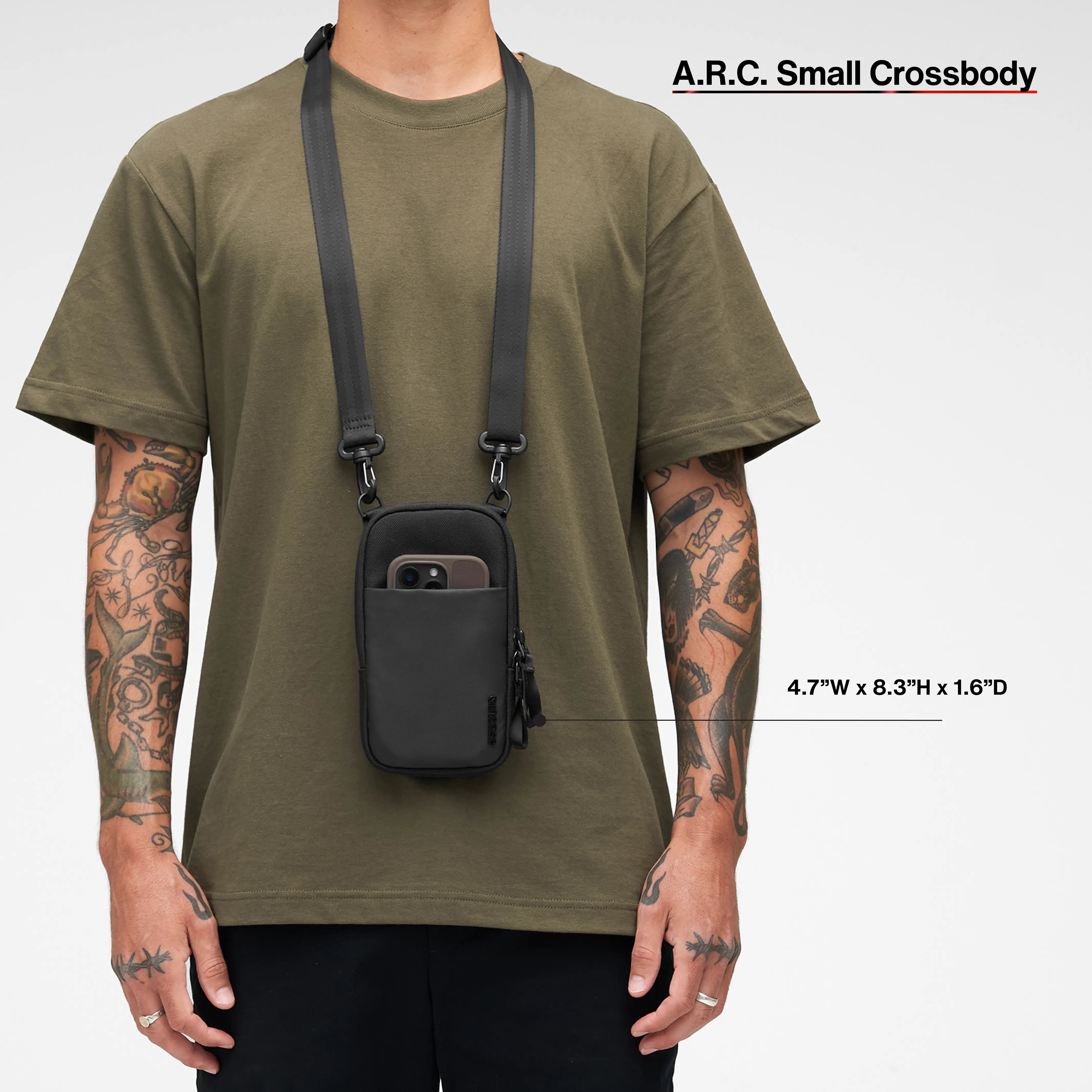 Incase INCO400721-BLK handbag/shoulder bag Recycled polyester Black Boy Cross body bag