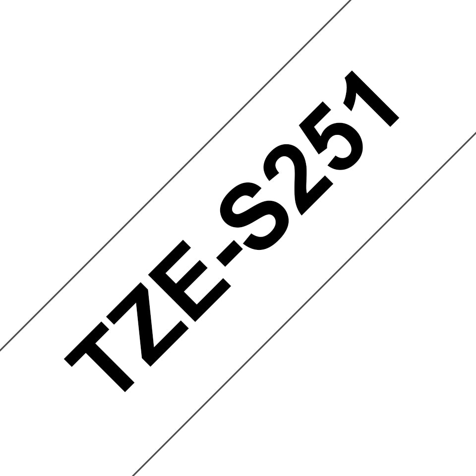 Brother Tape 24mm Black/White Strong Tz Tape (Each)