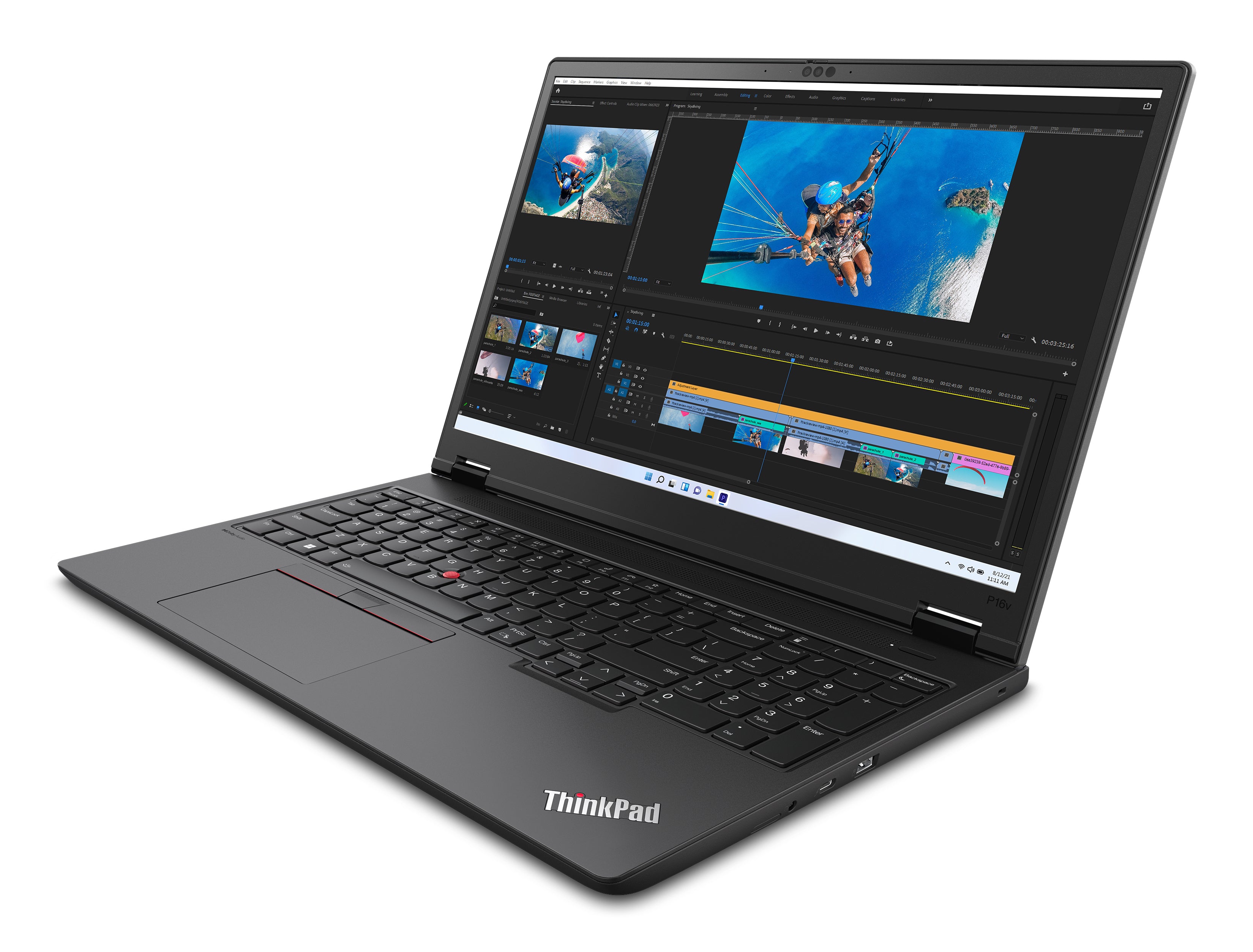 Lenovo ThinkPad P16v Gen 2 (Intel) Intel Core Ultra 7 155H Mobile workstation 40.6 cm (16") WUXGA 16 GB DDR5-SDRAM 512 GB SSD NVIDIA RTX 500 Ada Wi-Fi 6E (802.11ax) Windows 11 Pro English Black
