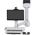 Ergotron StyleView Wall Mount for Keyboard, Monitor, Bar Code Scanner, LCD Display - White - Soundz Store AUSTRALIA