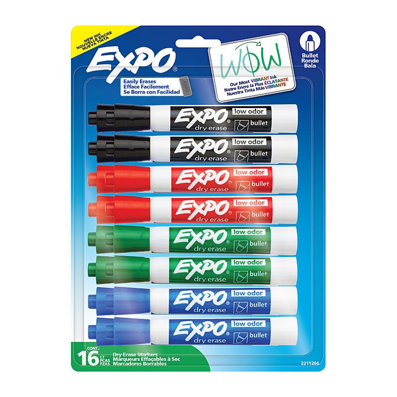 Expo 2211266 - W/B Marker Blt Assorted Pk16 - Soundz Store AUSTRALIA