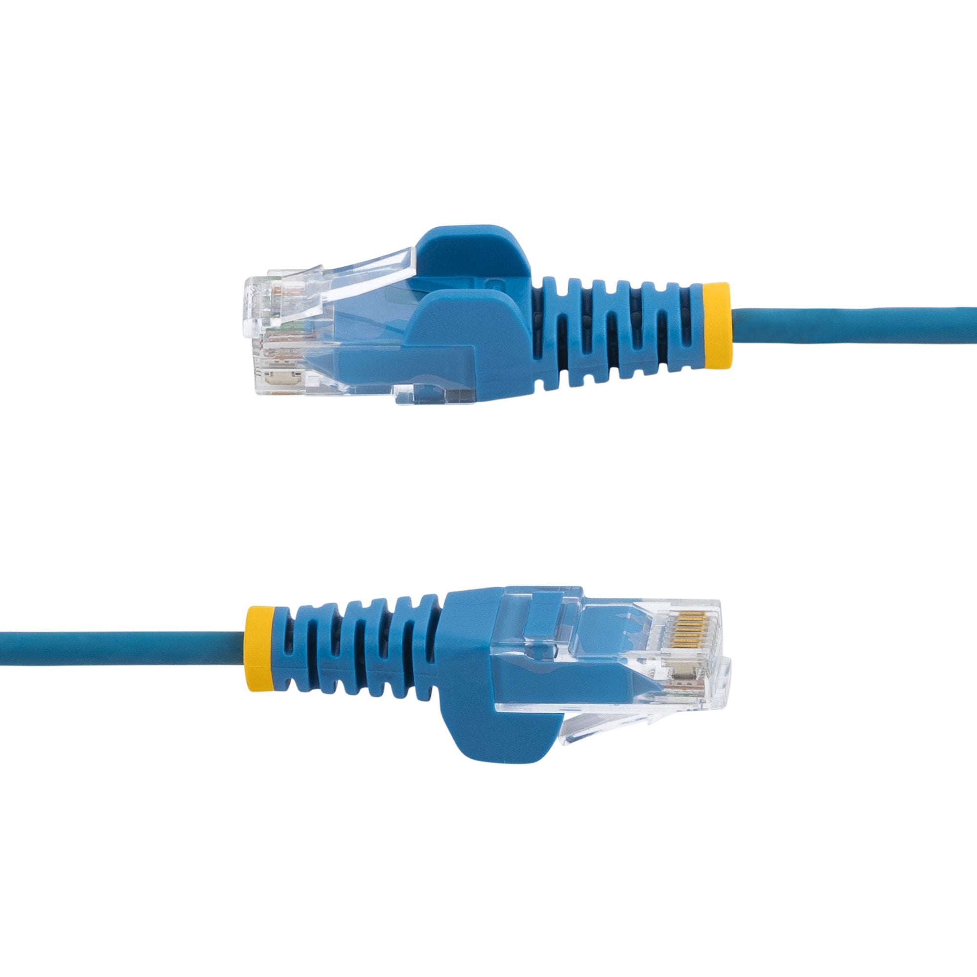 StarTech.com 15m Blue Slim CAT6 Ethernet Cable, Snagless, 100W PoE, UTP, LSZH, 28AWG Pure Bare Copper Wire, Slim RJ45 Network Patch Cord w/Strain Reliefs, Fluke Tested