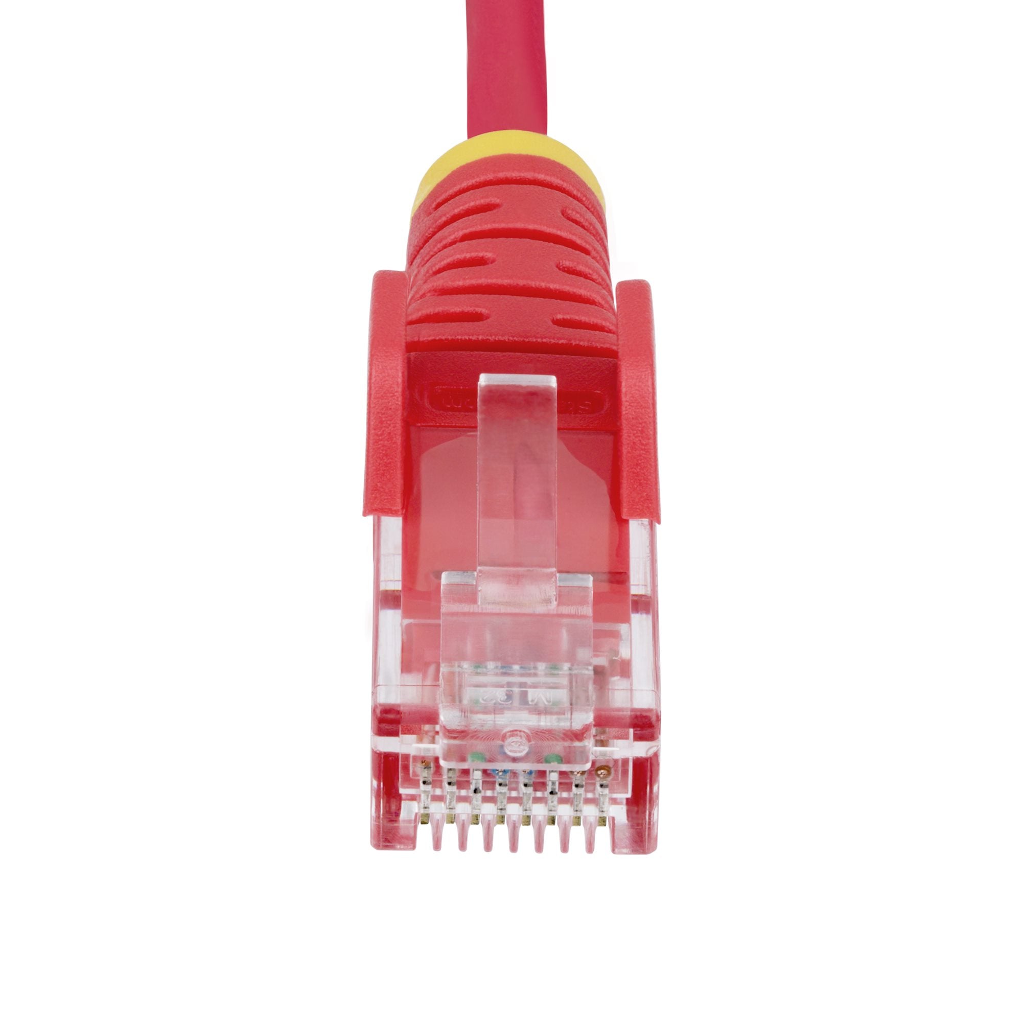 StarTech.com 10m Red Slim CAT6 Ethernet Cable, Snagless, 100W PoE, UTP, LSZH, 28AWG Pure Bare Copper Wire, Slim RJ45 Network Patch Cord w/Strain Reliefs, Fluke Tested