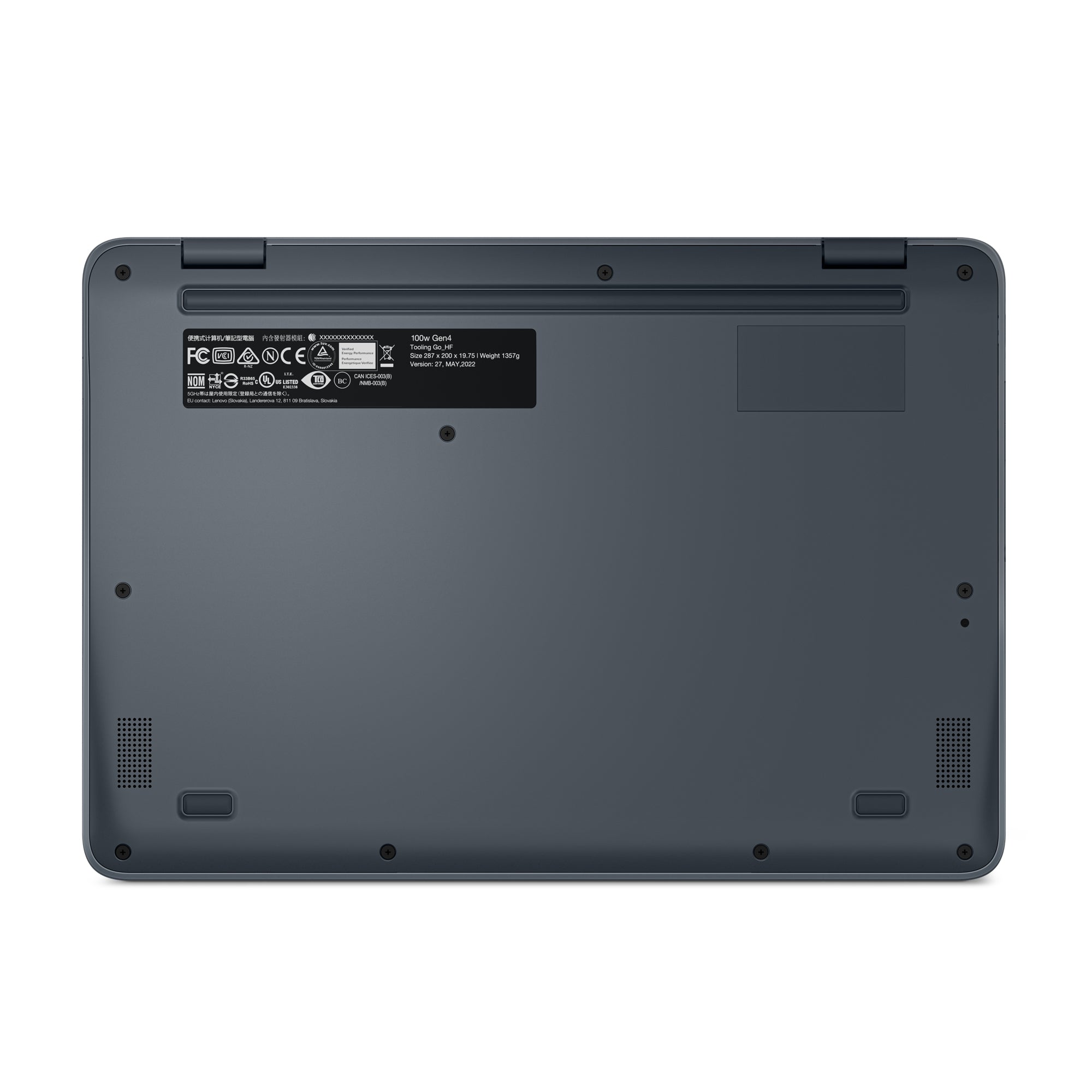 Lenovo 100w Gen 4 Intel® N N100 Laptop 29.5 cm (11.6") HD 4 GB LPDDR5-SDRAM 128 GB SSD Wi-Fi 6 (802.11ax) Windows 11 Pro Academic English Grey