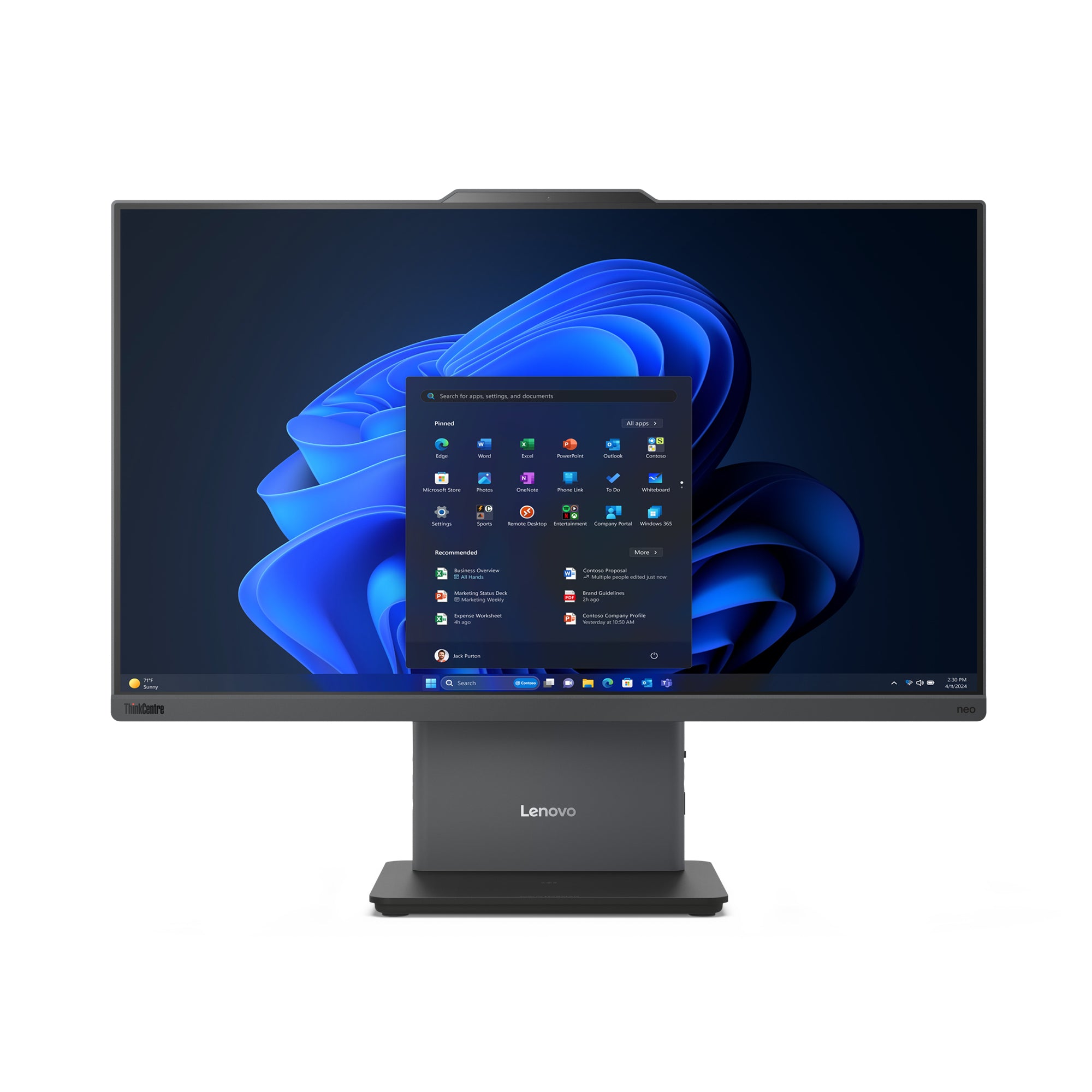 Lenovo ThinkCentre neo 50a Intel® Core™ i7 i7-13620H 60.5 cm (23.8") 1920 x 1080 pixels Touchscreen All-in-One PC 16 GB DDR5-SDRAM 512 GB SSD Windows 11 Pro Wi-Fi 6 (802.11ax) Grey