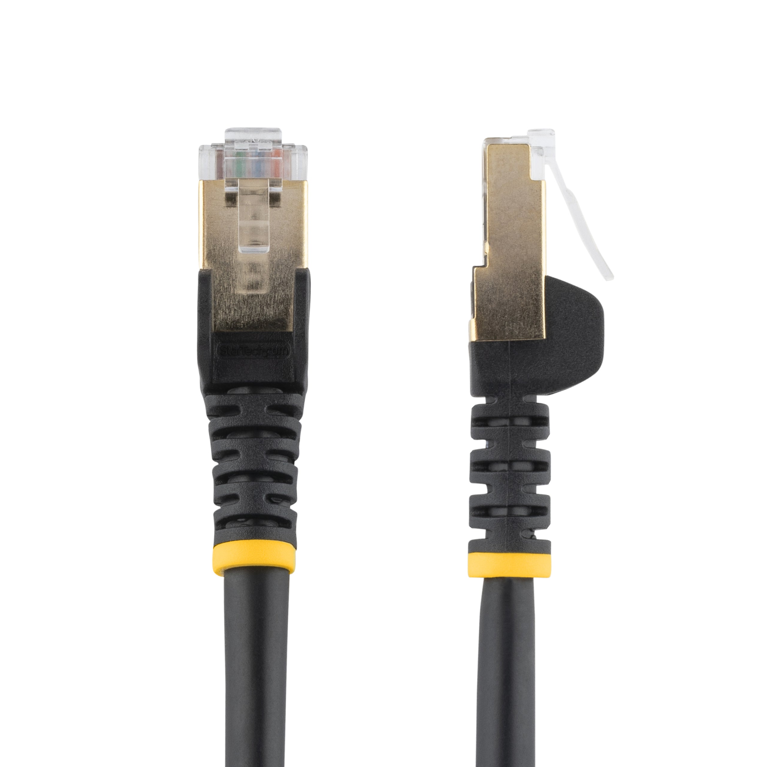 StarTech.com 7ft CAT6a Ethernet Cable - 10 Gigabit Shielded Snagless RJ45 100W PoE Patch Cord - 10GbE STP Network Cable w/Strain Relief - Black Fluke Tested/Wiring is UL Certified/TIA