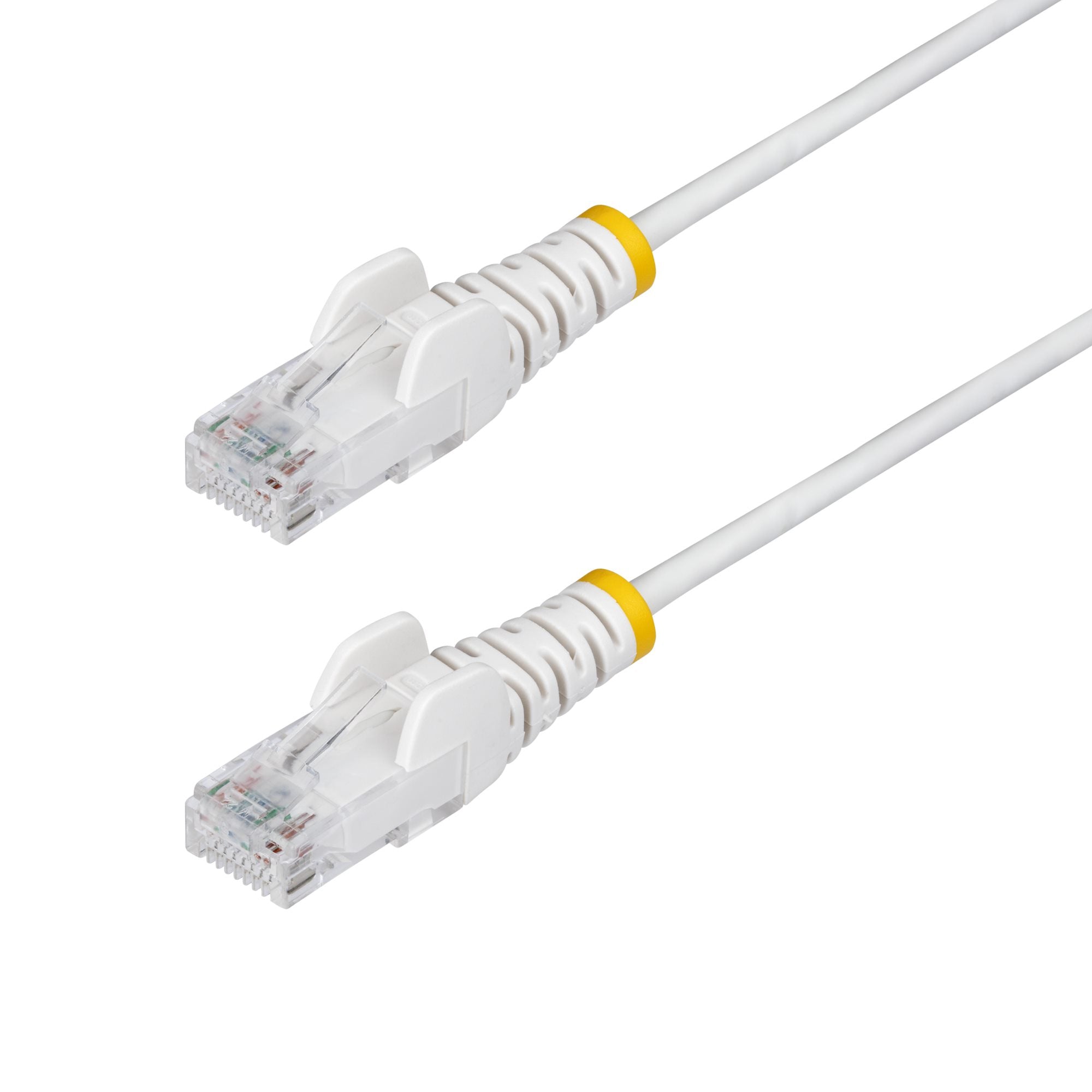 StarTech.com 1m White Slim CAT6 Ethernet Cable, Snagless, 100W PoE, UTP, LSZH, 28AWG Pure Bare Copper Wire, Slim RJ45 Network Patch Cord w/Strain Reliefs, Fluke Tested