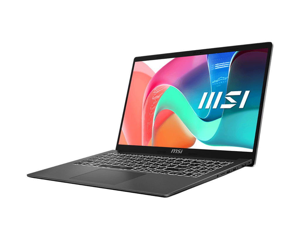 MSI Modern 15 F1MG-217AU Intel Core 5 120U Laptop 39.6 cm (15.6") Full HD 16 GB DDR4-SDRAM 512 GB SSD Wi-Fi 6E (802.11ax) Windows 11 Pro Grey