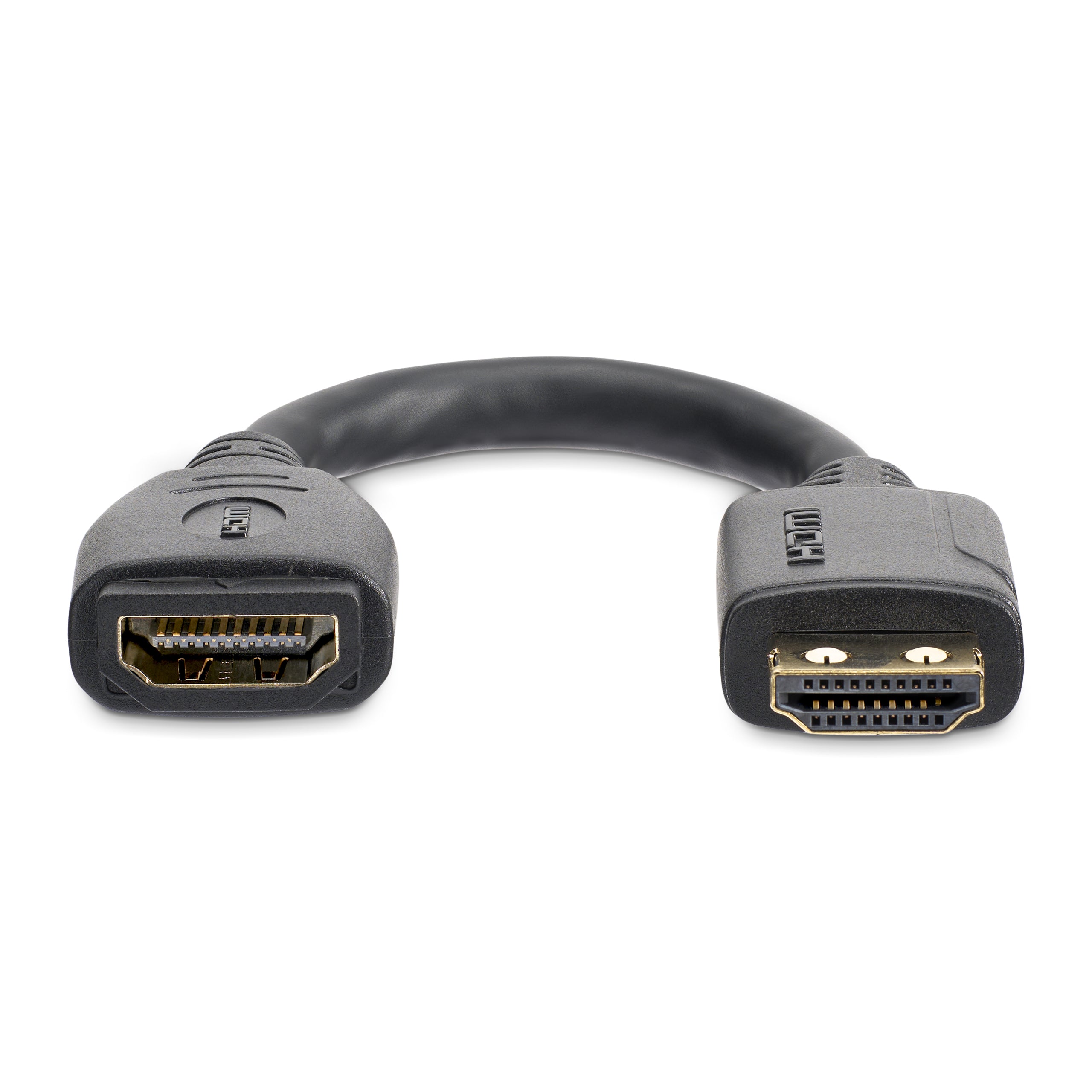 StarTech.com 6" (15cm) HDMI Port Saver Cable - 4K 60Hz High Speed HDMI 2.0 Extension Cable with Ethernet - Short HDMI Extension Cable - HDMI Male to Female Extension Adapter Cord