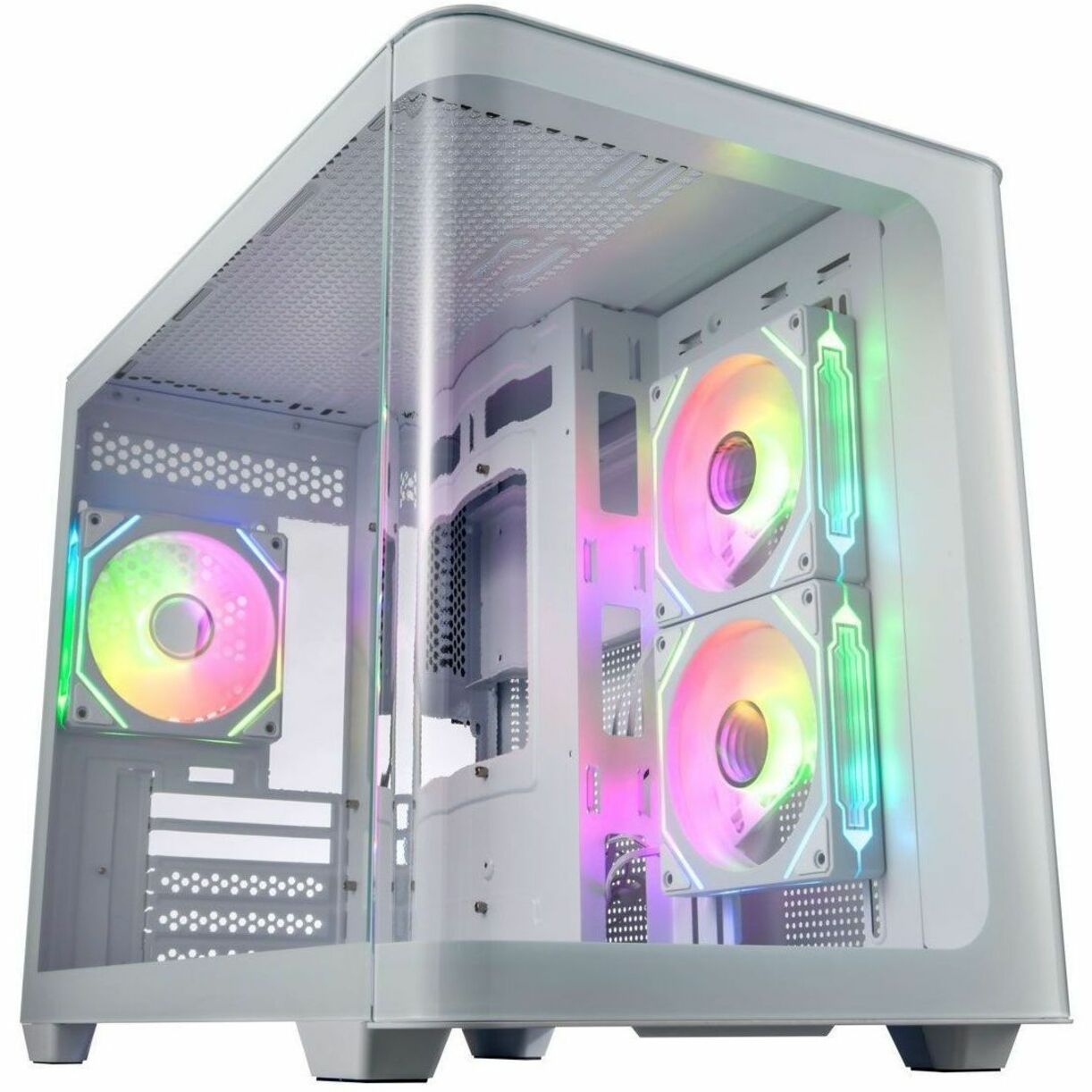FSP Group S380-WA Gaming Computer Case - Micro ATX, Mini ITX Motherboard Supported - Mid-tower - SPCC, Glass - White - Soundz Store AUSTRALIA