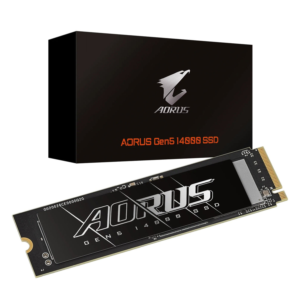 Gigabyte AORUS Gen5 14000 SSD 1TB PCIe5x4 NVMe2.0 M.2 3D TLC LPDDR4 2GB 13600/10200MB/s 80×22×3.5mm MTBF1.6M 11.5W 5yr/700TBW - Soundz Store AUSTRALIA