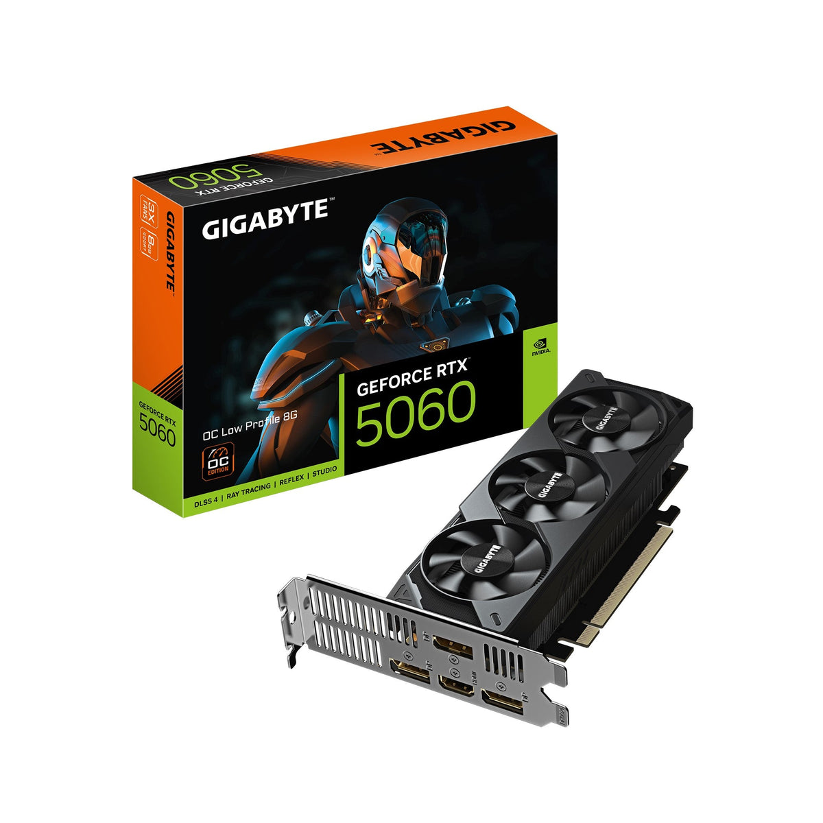 Gigabyte GeForce RTX™ 5060 OC Low Profile 8G, 2512 MHz, CUDA 3840, 28 Gbps, GDDR7, 128 bit, PCI-E 5.0, PSU 450W, DisplayPort 1.4a *1 HDMI 2.1b x1 - Soundz Store AUSTRALIA