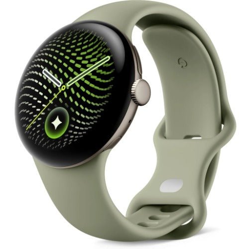 Google Pixel Watch 5 WiFi (45mm) - Satin Pyrite with Olive Active Band (2nd Gen)(GA10896-US) *AU STOCK*, AMOLED, 3GB/64GB, 465mAh, 2 Years Warranty - Soundz Store AUSTRALIA