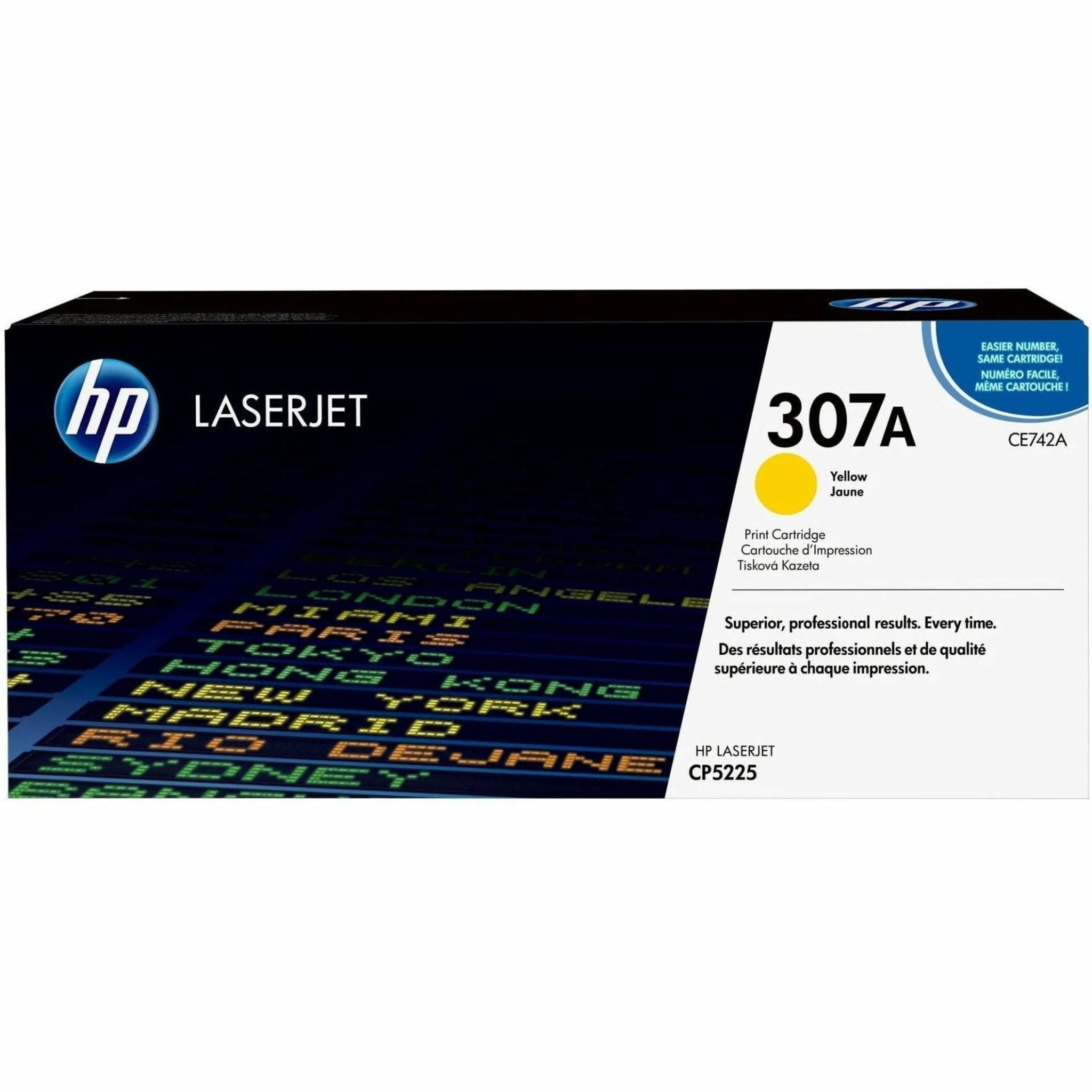 HP 307A (CE742A) Original Laser Toner Cartridge - Single Pack - Yellow - 1 Each - Soundz Store AUSTRALIA