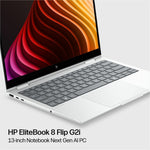 HP EliteBook 8 Flip G2i 13.3' Touchscreen Copilot+ PC Notebook - WUXGA - Intel Core Ultra 5 Series 3 325 - 16 GB - 512 GB SSD - Glacier Silver - Soundz Store AUSTRALIA