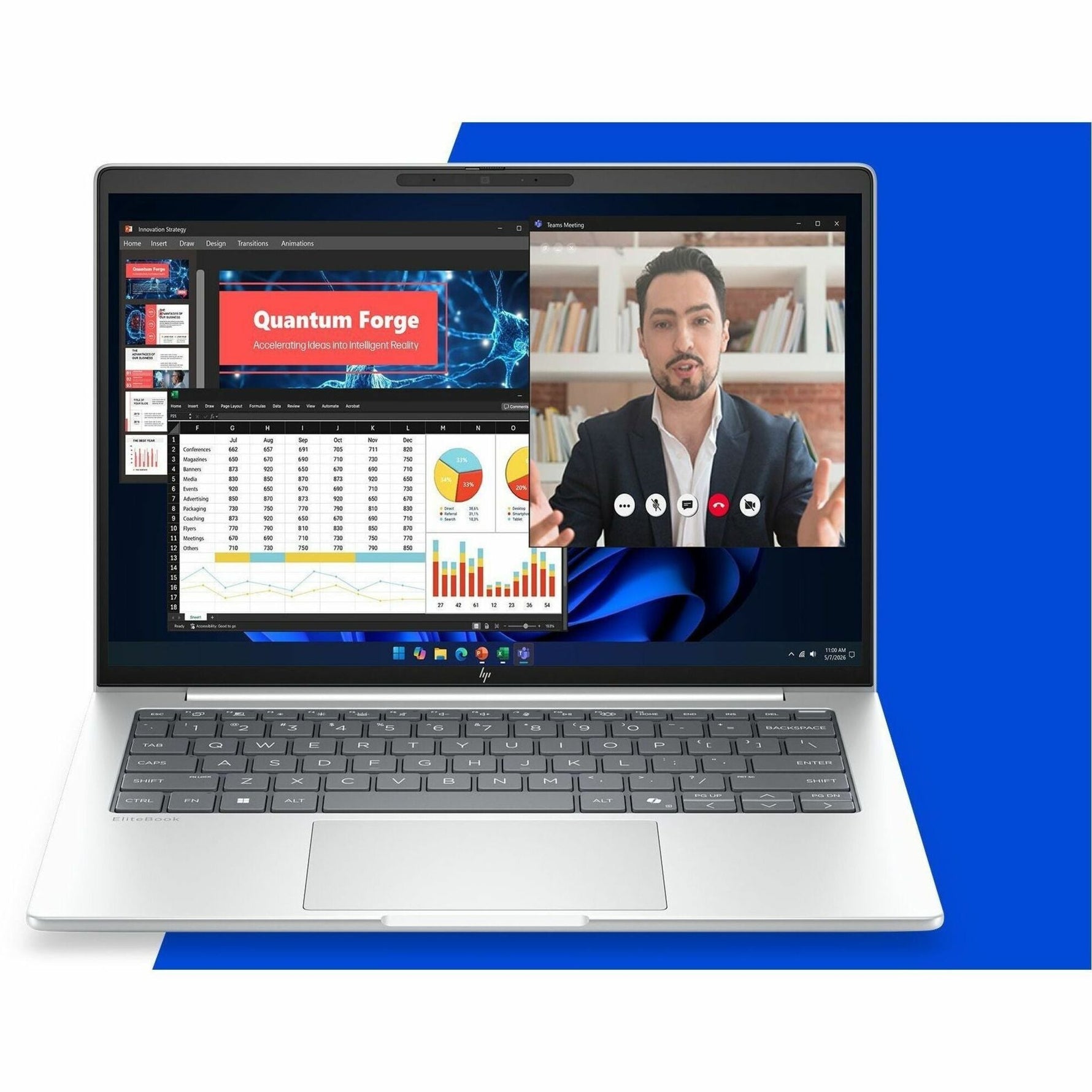HP EliteBook 8 G2i 14' Copilot+ PC Notebook - WUXGA - Intel Core Ultra 5 Series 3 325 - 16 GB - 512 GB SSD - Glacier Silver Aluminum - Soundz Store AUSTRALIA