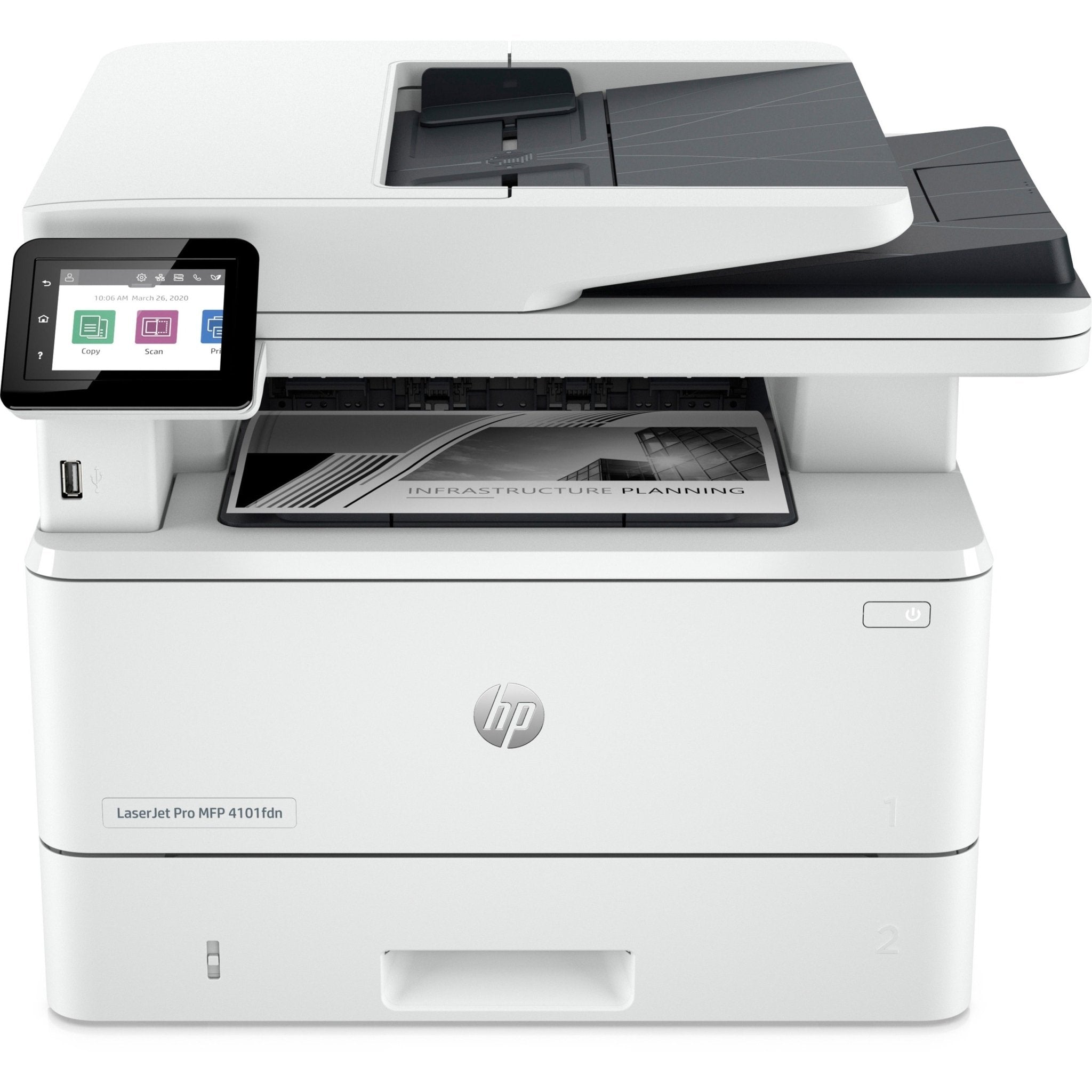 HP LaserJet Pro 4101fdn Laser Multifunction Printer - Monochrome - White - Soundz Store AUSTRALIA