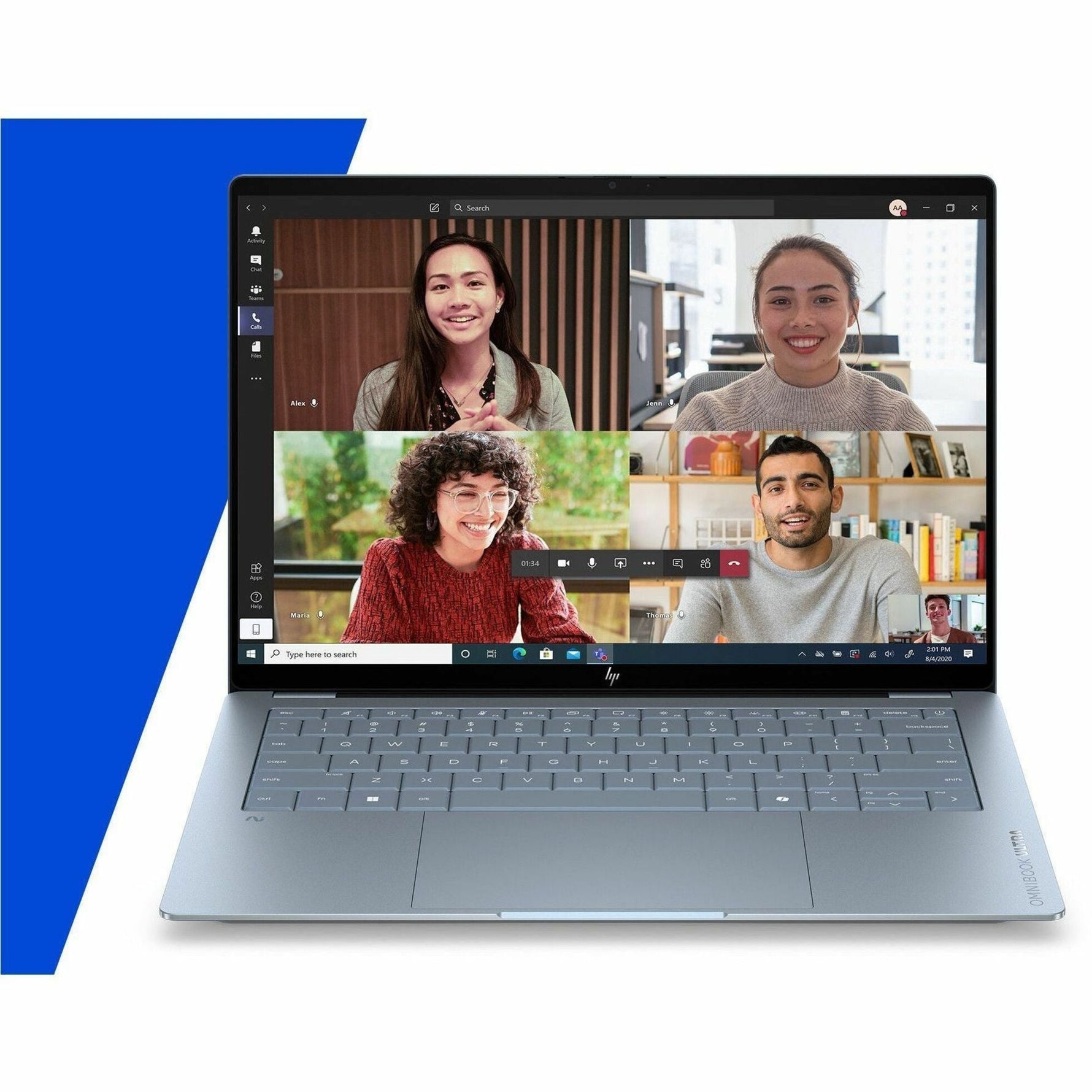 HP OmniBook Ultra 14-kg0017QU 14' Touchscreen Copilot+ PC Notebook - 2.8K - 120 Hz - Qualcomm Snapdragon X2 Elite X2E-90-100 - 32 GB - 1 TB SSD - Stone Blue - Soundz Store AUSTRALIA