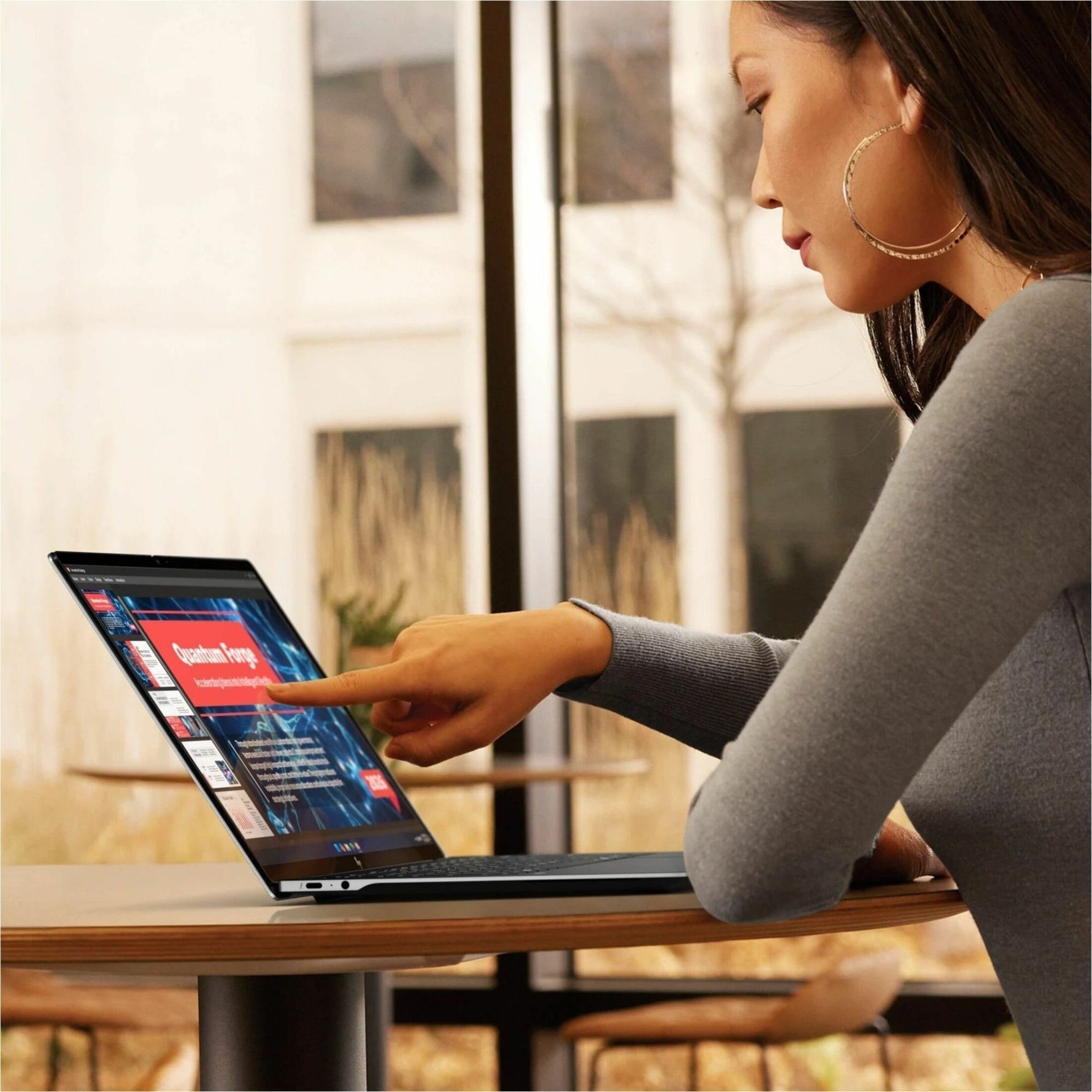 HP OmniBook Ultra 14-kg0017QU 14' Touchscreen Copilot+ PC Notebook - 2.8K - 120 Hz - Qualcomm Snapdragon X2 Elite X2E-90-100 - 32 GB - 1 TB SSD - Stone Blue - Soundz Store AUSTRALIA