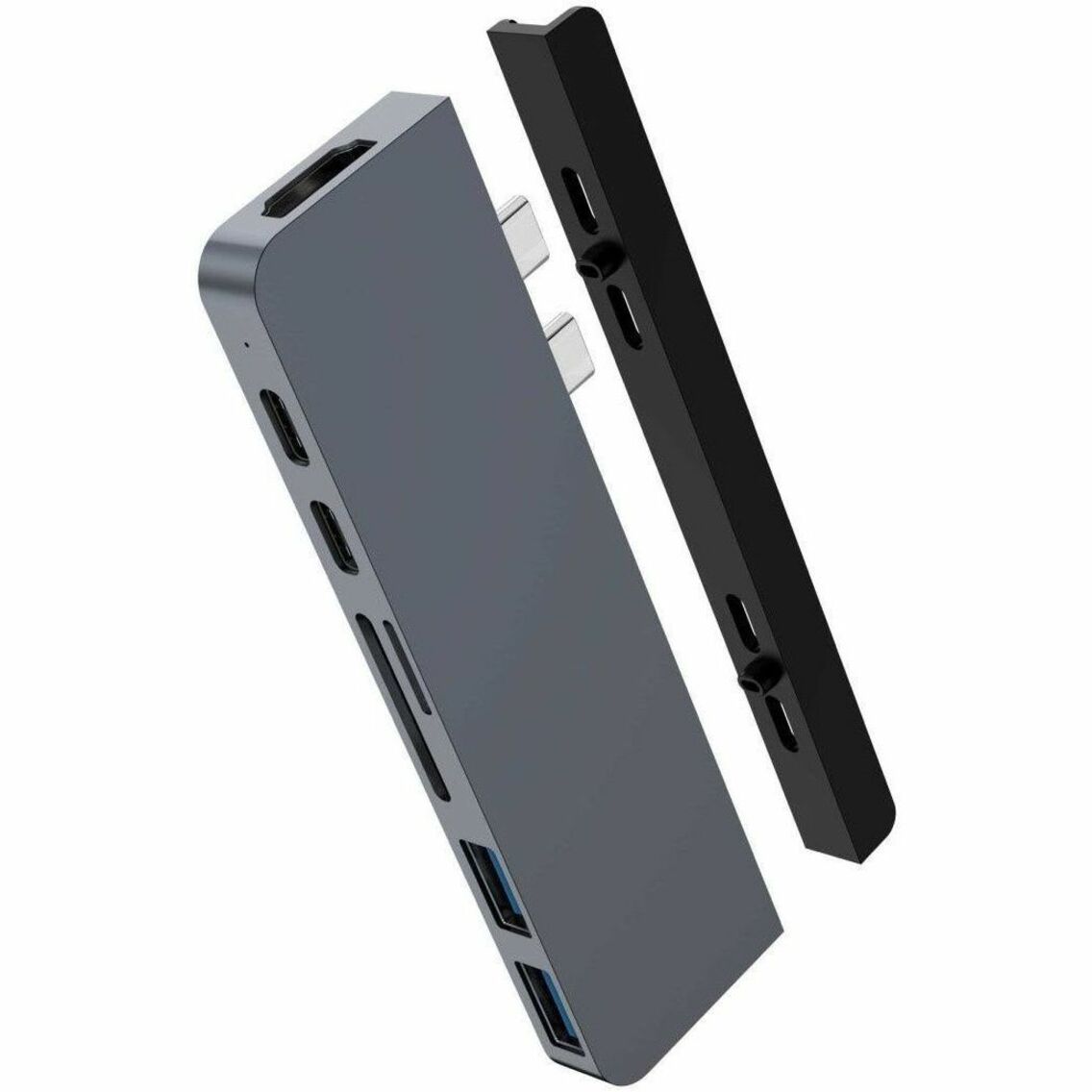 Hyper DUO HD28C-GRAY USB Type C Docking Station - Memory Card Reader - microSD, SD - 100 W - Grey - Soundz Store AUSTRALIA