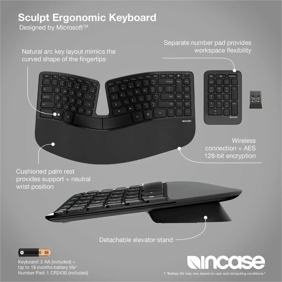 Incase 5KV-00008 - Sculpt Keyboard Ergo - Soundz Store AUSTRALIA