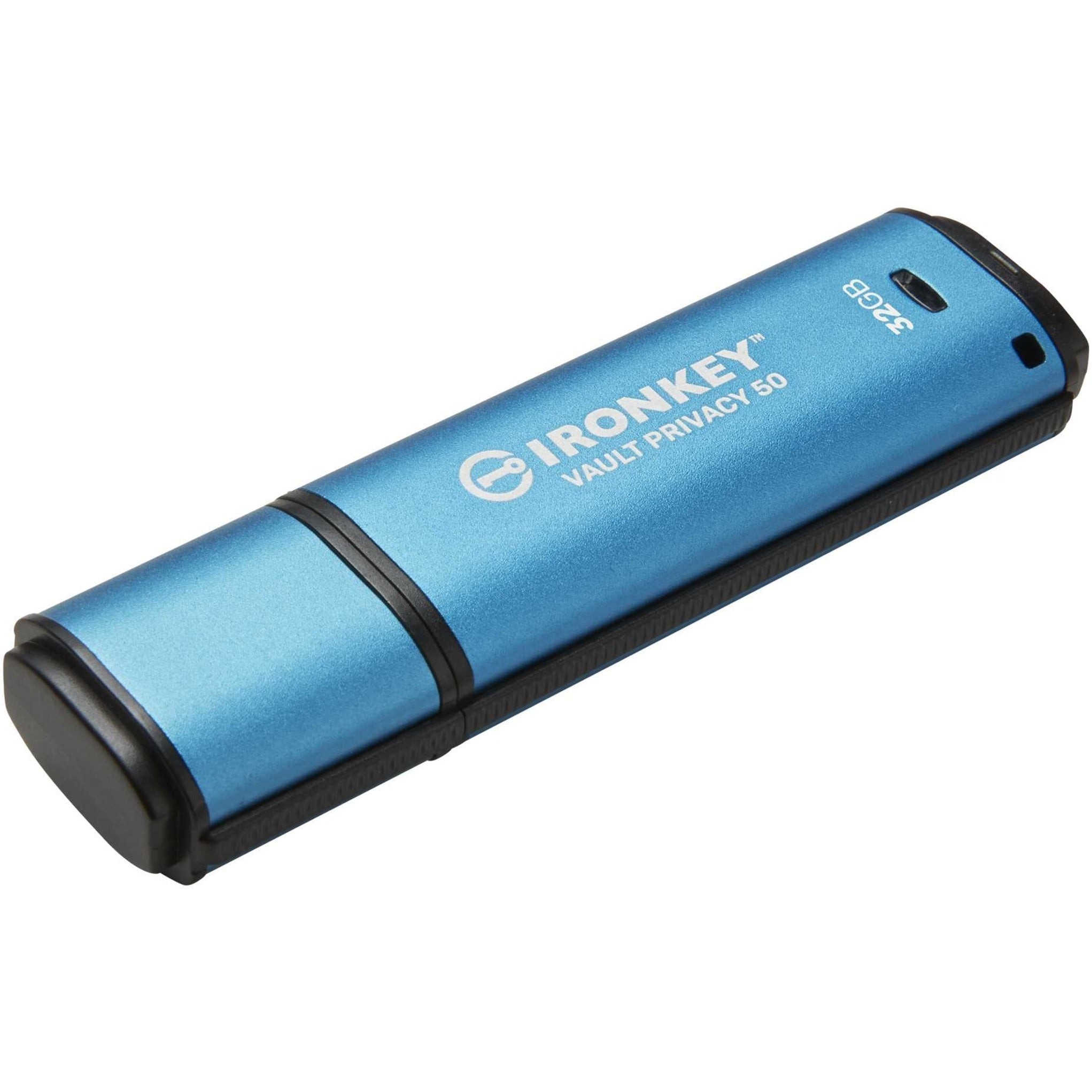 IronKey Vault Privacy 50 Series IKVP50 32 GB USB 3.2 (Gen 1) Type A Flash Drive - Blue - 256-bit AES - TAA Compliant - Soundz Store AUSTRALIA