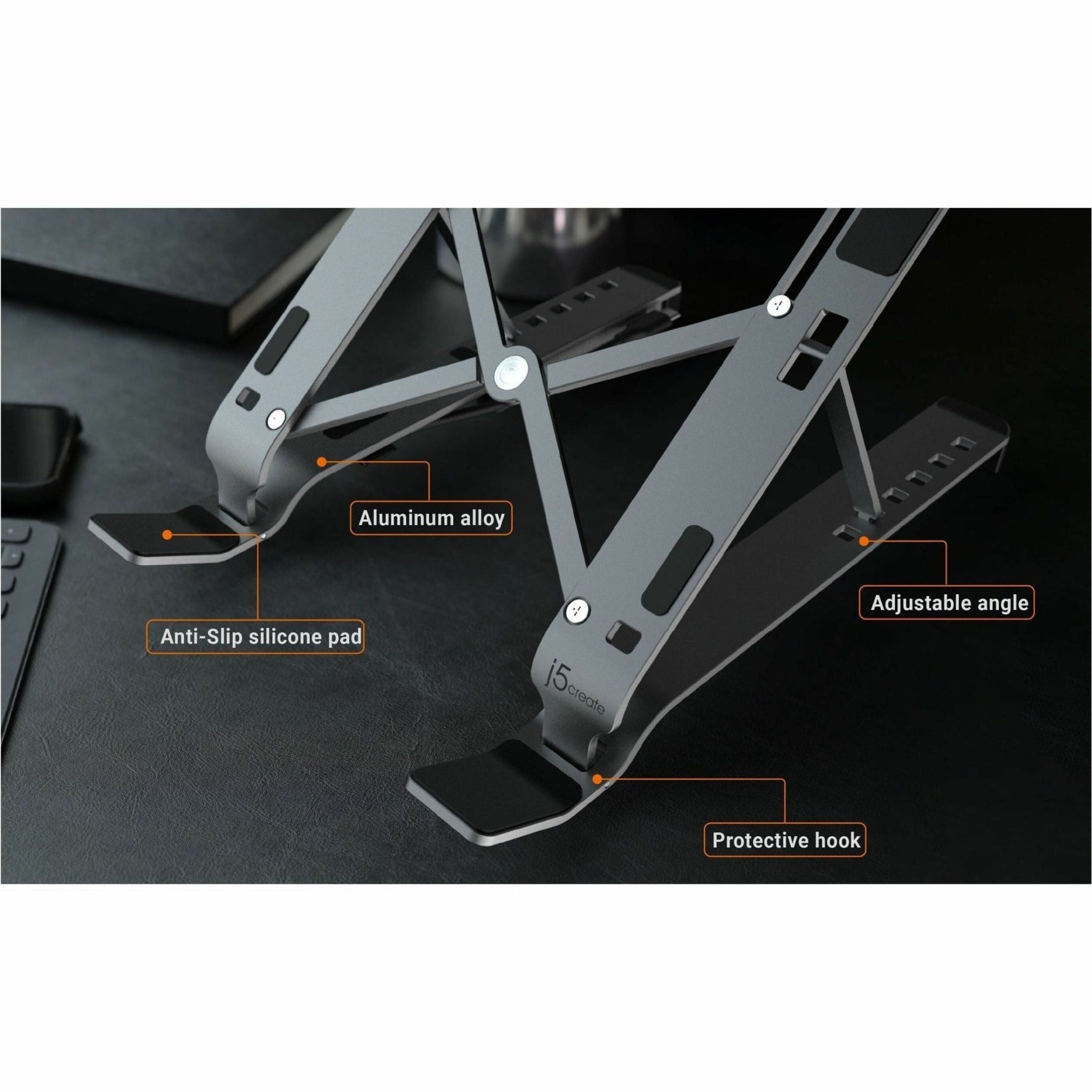 j5create Height Adjustable Notebook Stand - Soundz Store AUSTRALIA