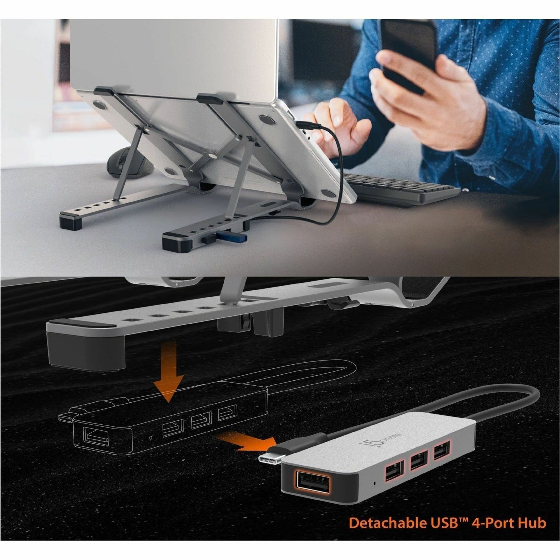 j5create Height Adjustable Notebook Stand - Soundz Store AUSTRALIA