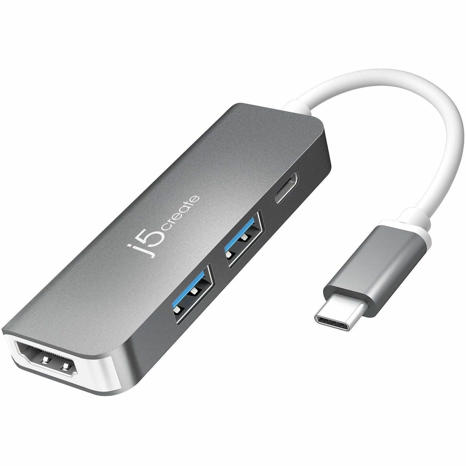 j5create JCD371 USB Type C Docking Station for Mouse, Monitor, Notebook, Projector, Flash Drive - Charging Capability - Space Gray - Soundz Store AUSTRALIA