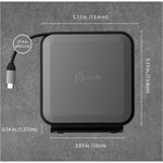 j5create JCDP4140 Docking Station for Notebook, Tablet, Smartphone, Workstation, MacBook - Charging Capability - Memory Card Reader - SD - 163 W - Space Gray - Desktop - Soundz Store AUSTRALIA
