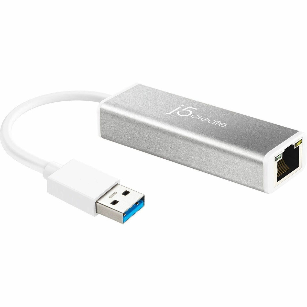 j5create JUE130 Gigabit Ethernet Adapter for Notebook, MacBook, Ultrabook - 10/100/1000Base-T, 100Base-TX - Silver - Soundz Store AUSTRALIA