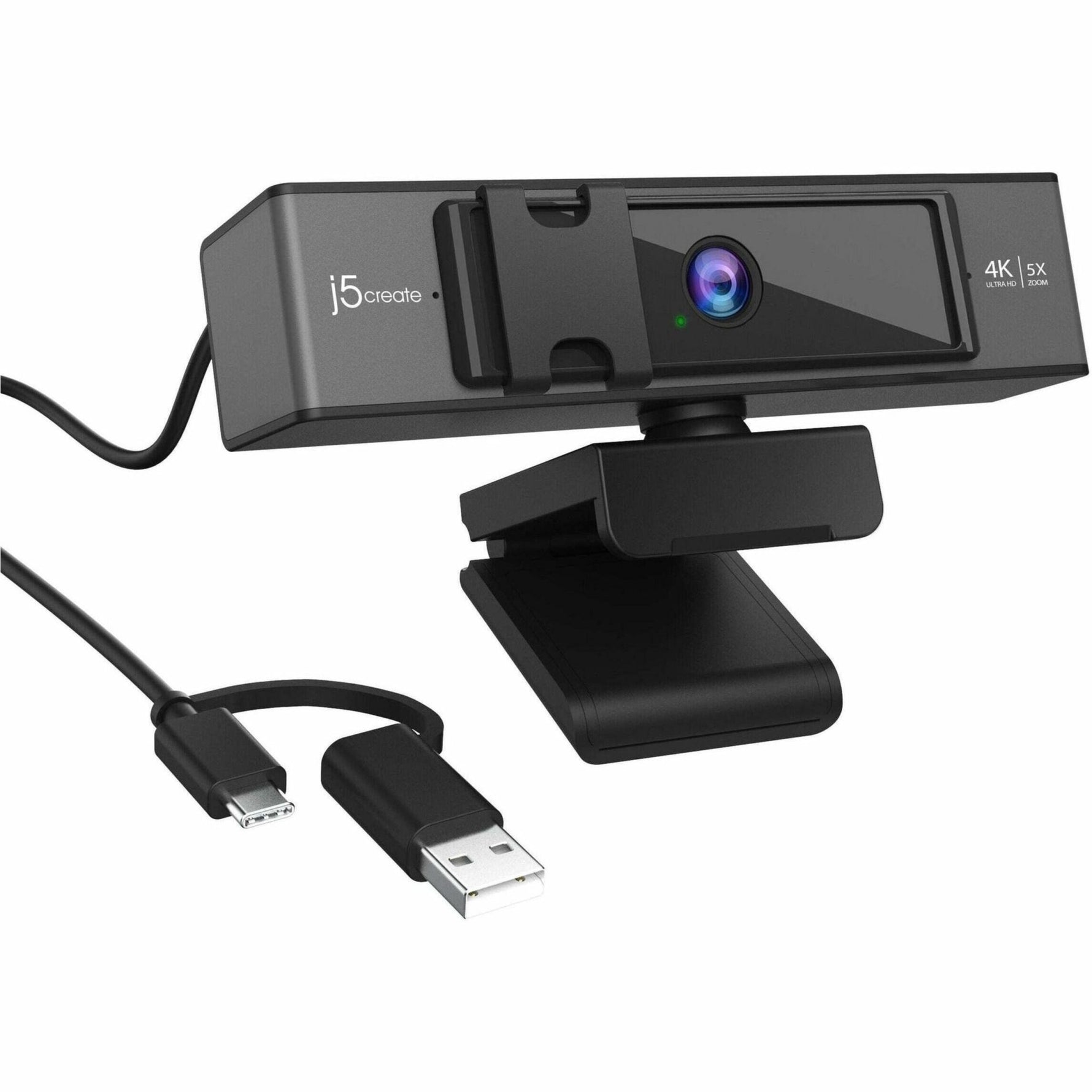 j5create JVCU435 Webcam - 8 Megapixel - 30 fps - Black, Silver - USB 2.0 Type A - 1 Each - Soundz Store AUSTRALIA